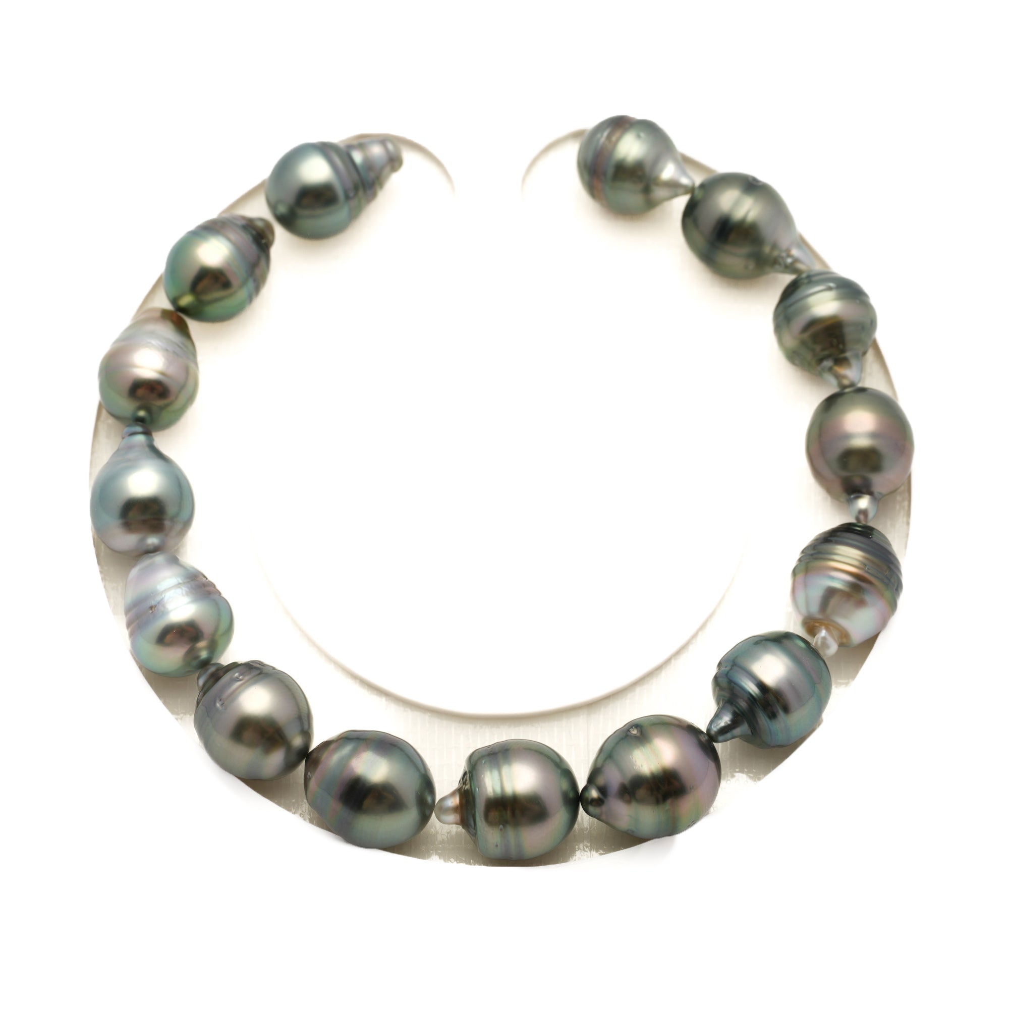 15pcs Light Green 8-10mm - SB/CL AAA/AA Quality Tahitian Pearl Bracelet BR2528 LP4