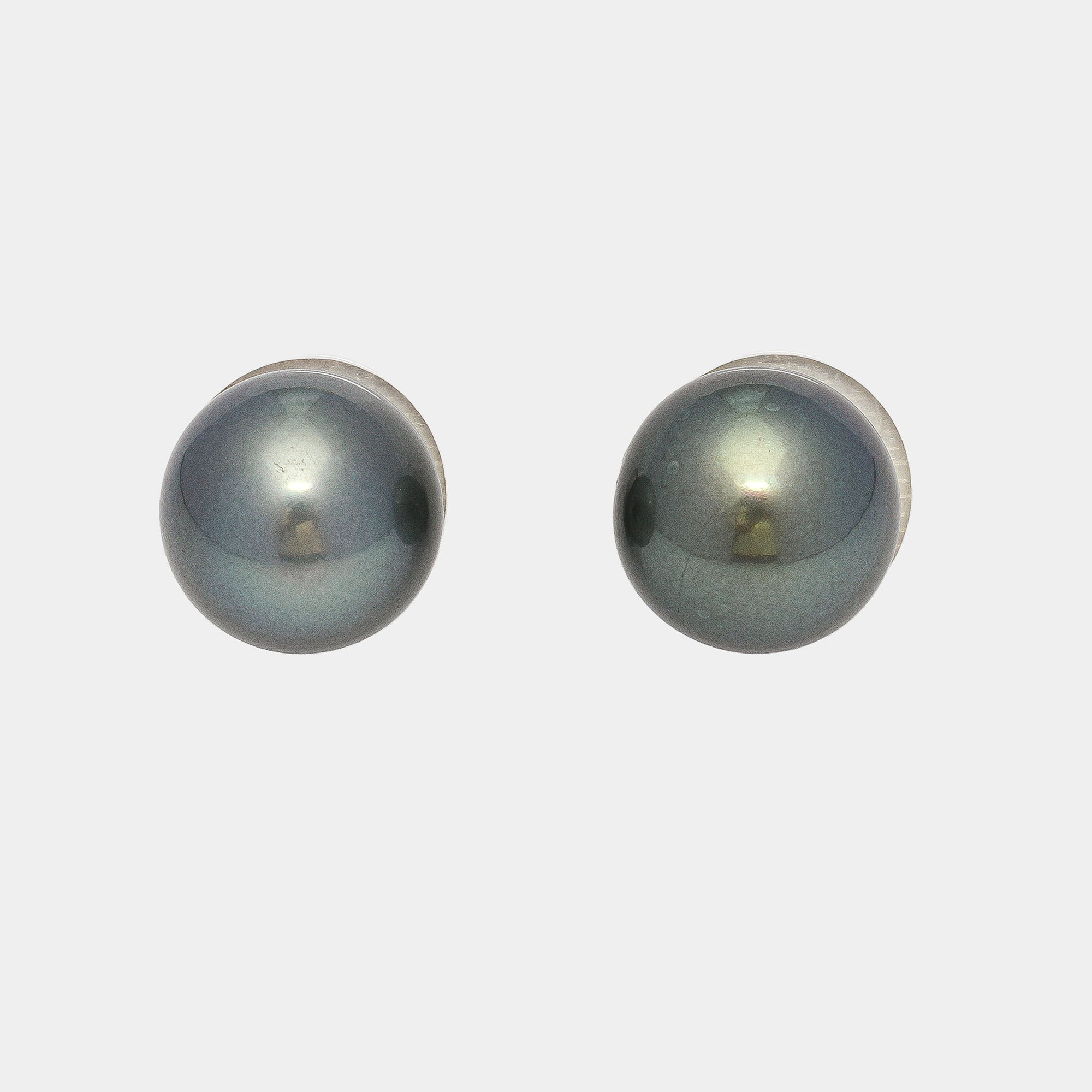 2pcs Gray Green 12.5-12.6mm - RSR AAA/AA Quality Tahitian Pearl Pair ER1271