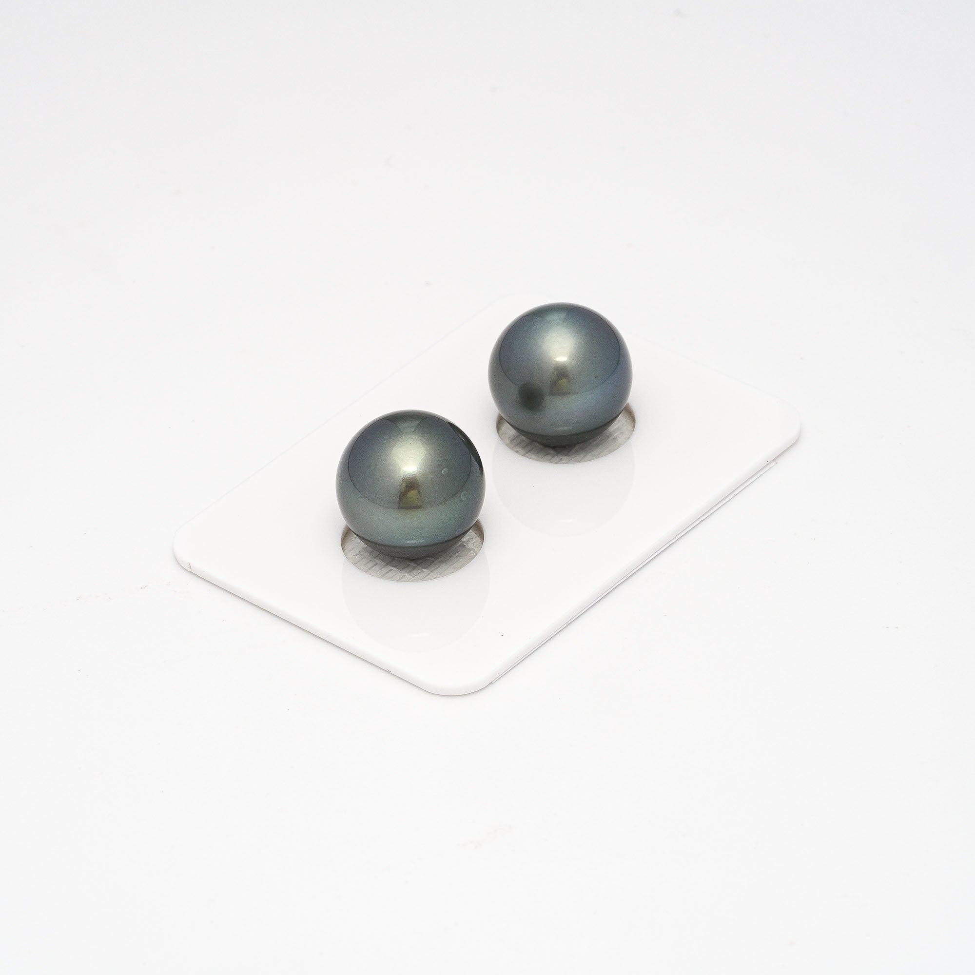 2pcs Gray Green 12.5-12.6mm - RSR AAA/AA Quality Tahitian Pearl Pair ER1271