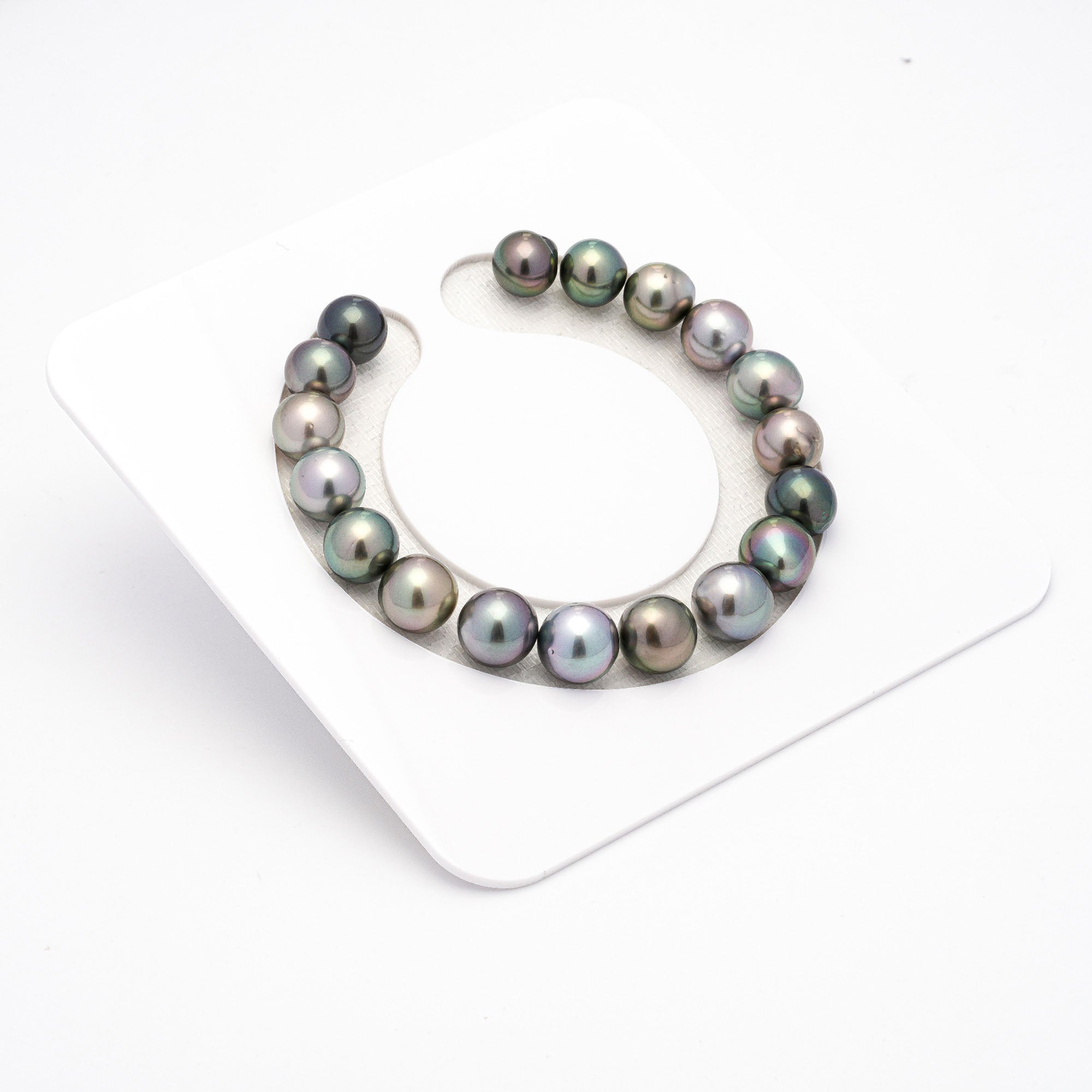 18pcs Multicolor 8-10mm - SB AAA/AA Quality Tahitian Pearl Bracelet BR1671