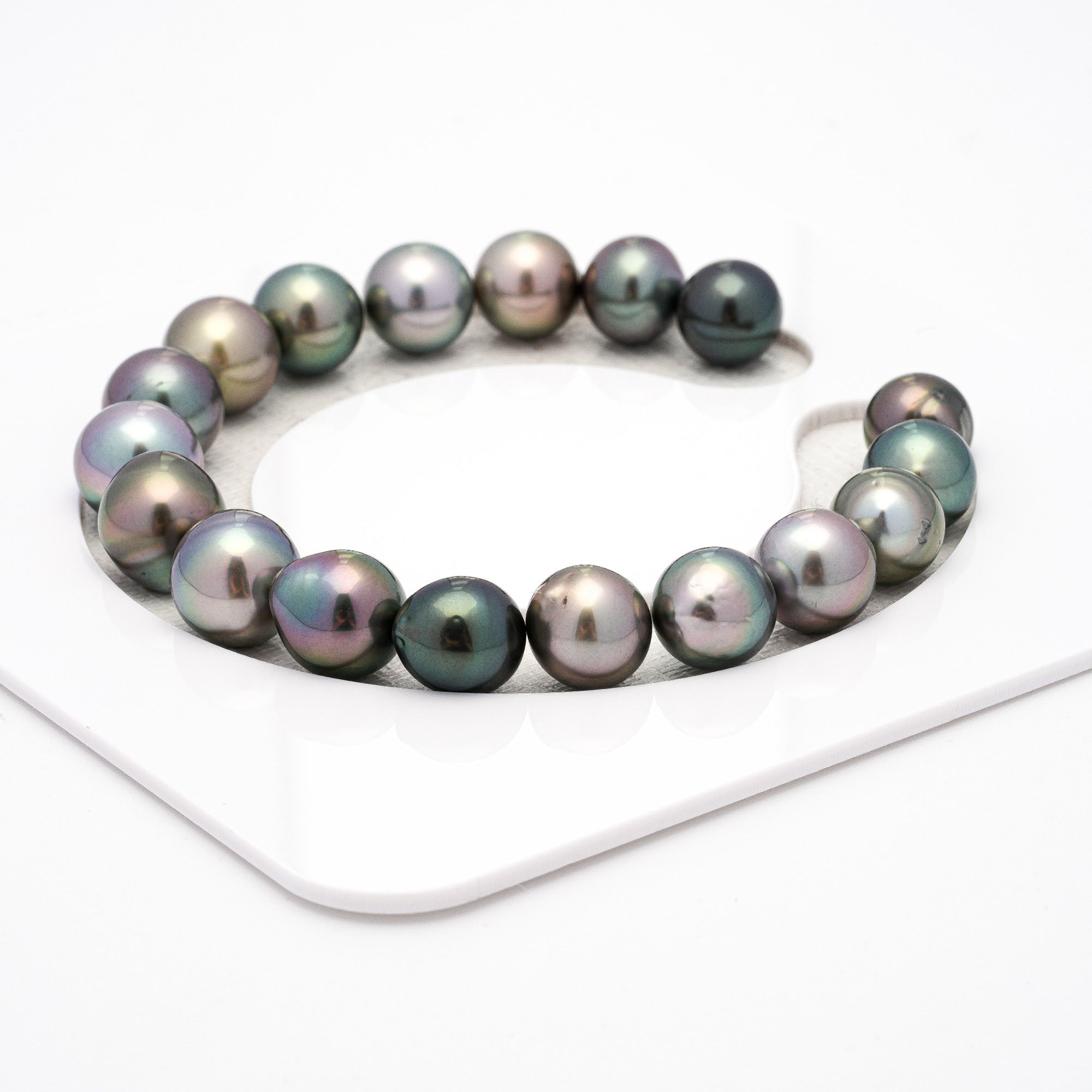 18pcs Multicolor 8-10mm - SB AAA/AA Quality Tahitian Pearl Bracelet BR1671