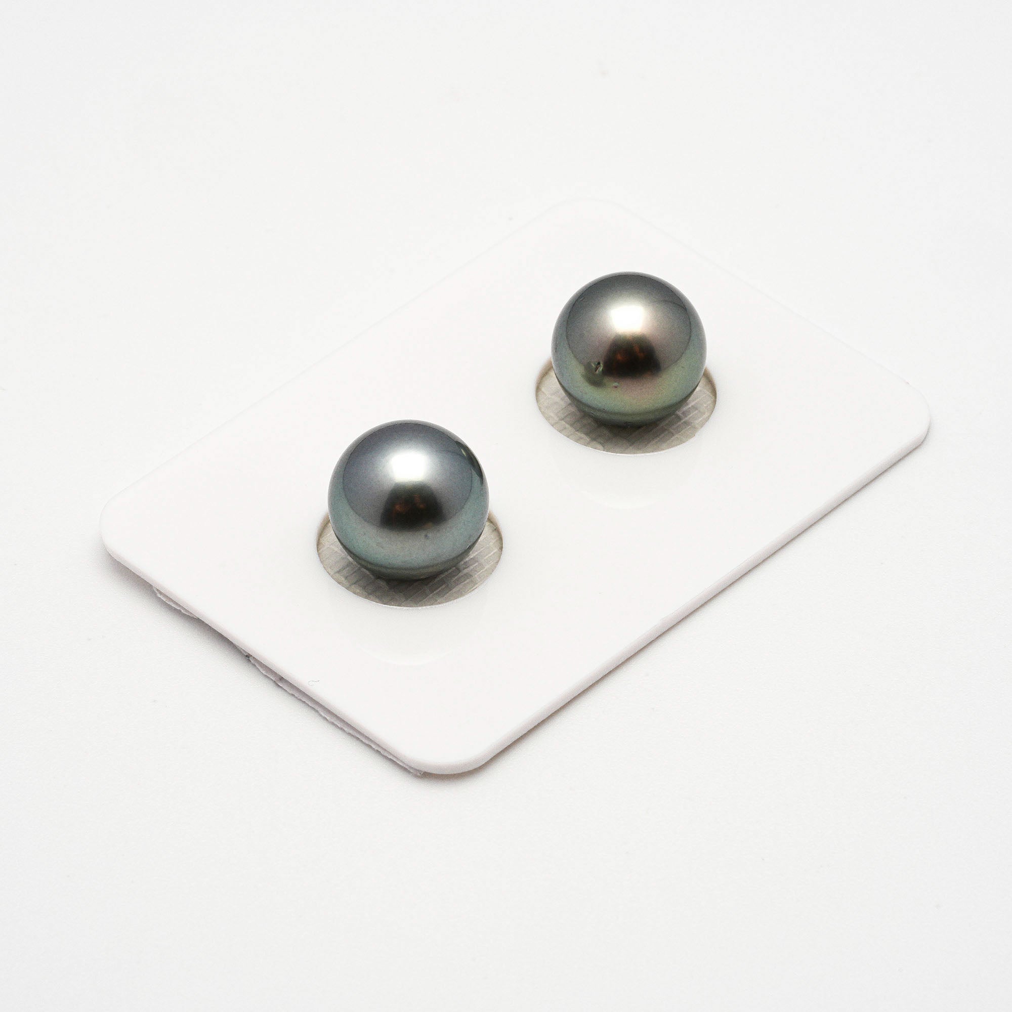 2pcs Multicolor 10.4-10.5mm - RSR AAA/AA Quality Tahitian Pearl Pair ER1214 A86