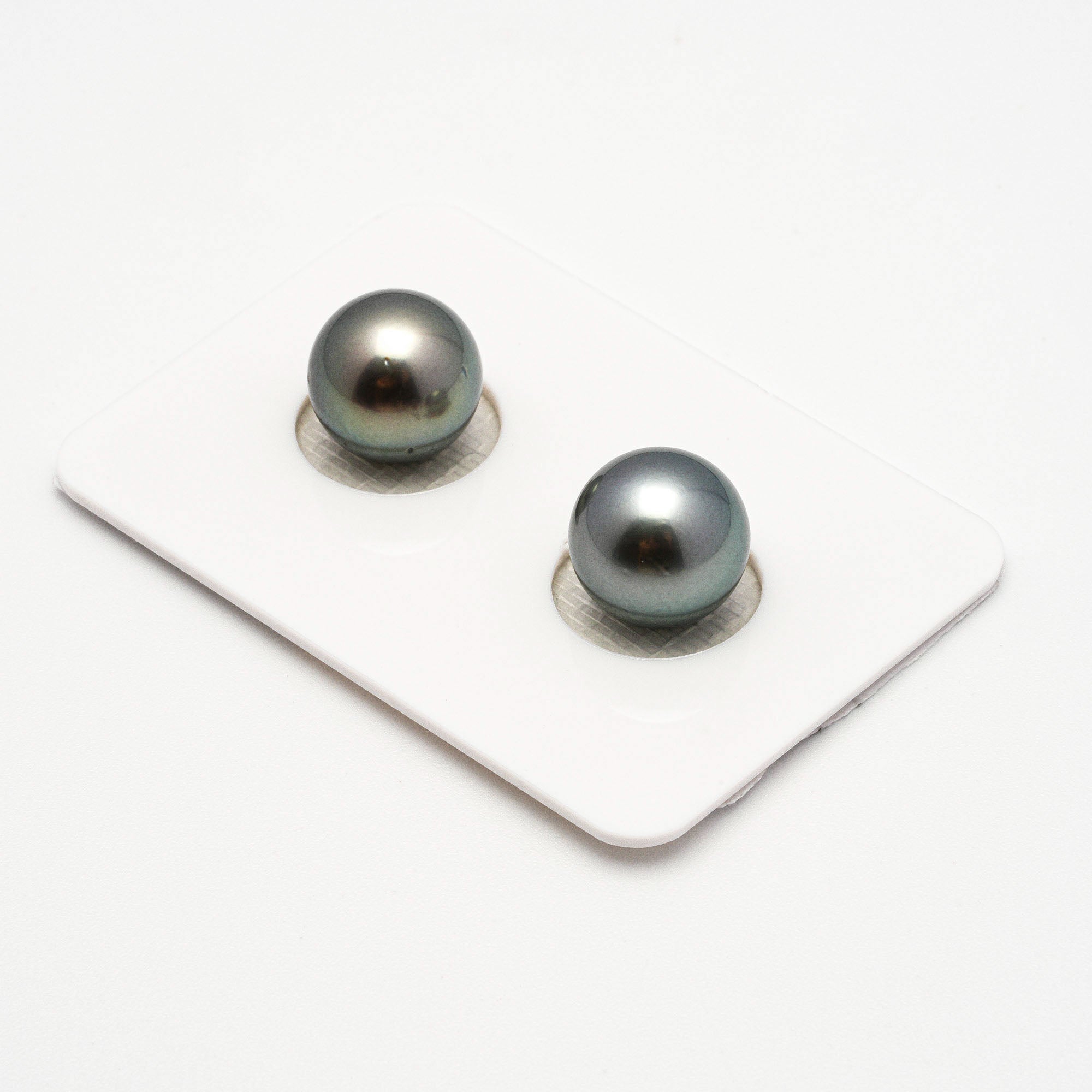2pcs Multicolor 10.4-10.5mm - RSR AAA/AA Quality Tahitian Pearl Pair ER1214 A86