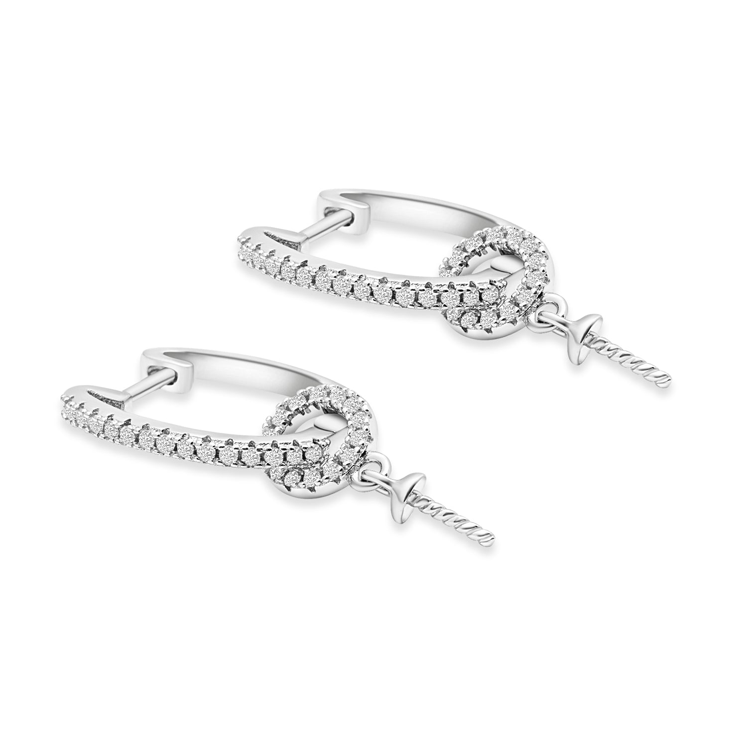 Dangle Earring Bails 925 Silver for Pearl SC12