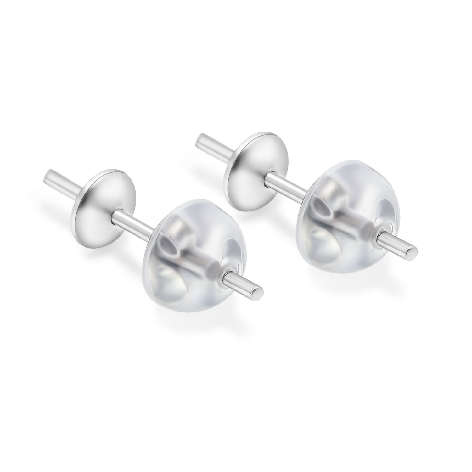Stud Earring Bails 925 Silver for Pearl SC27