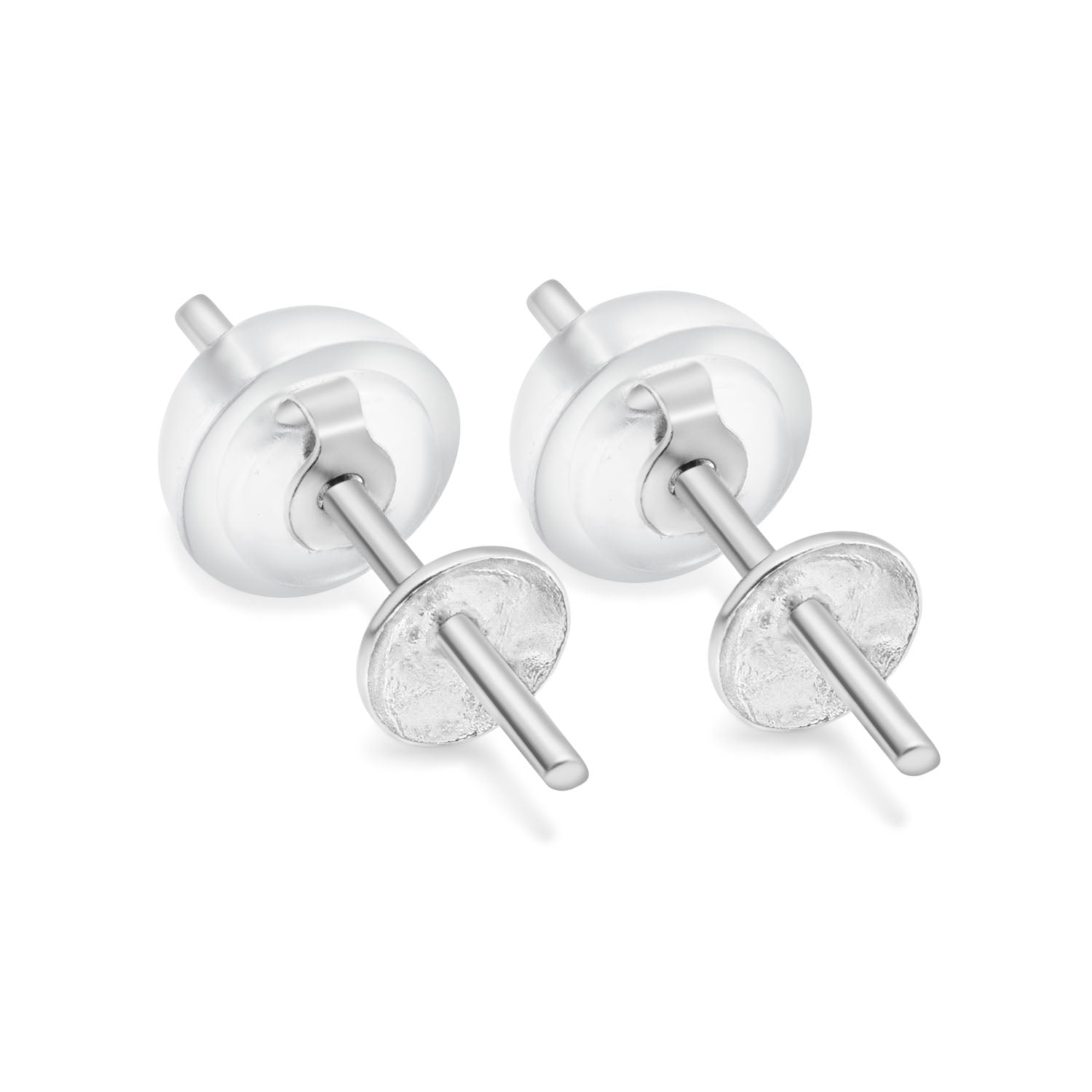 Stud Earring Bails 925 Silver for Pearl SC27