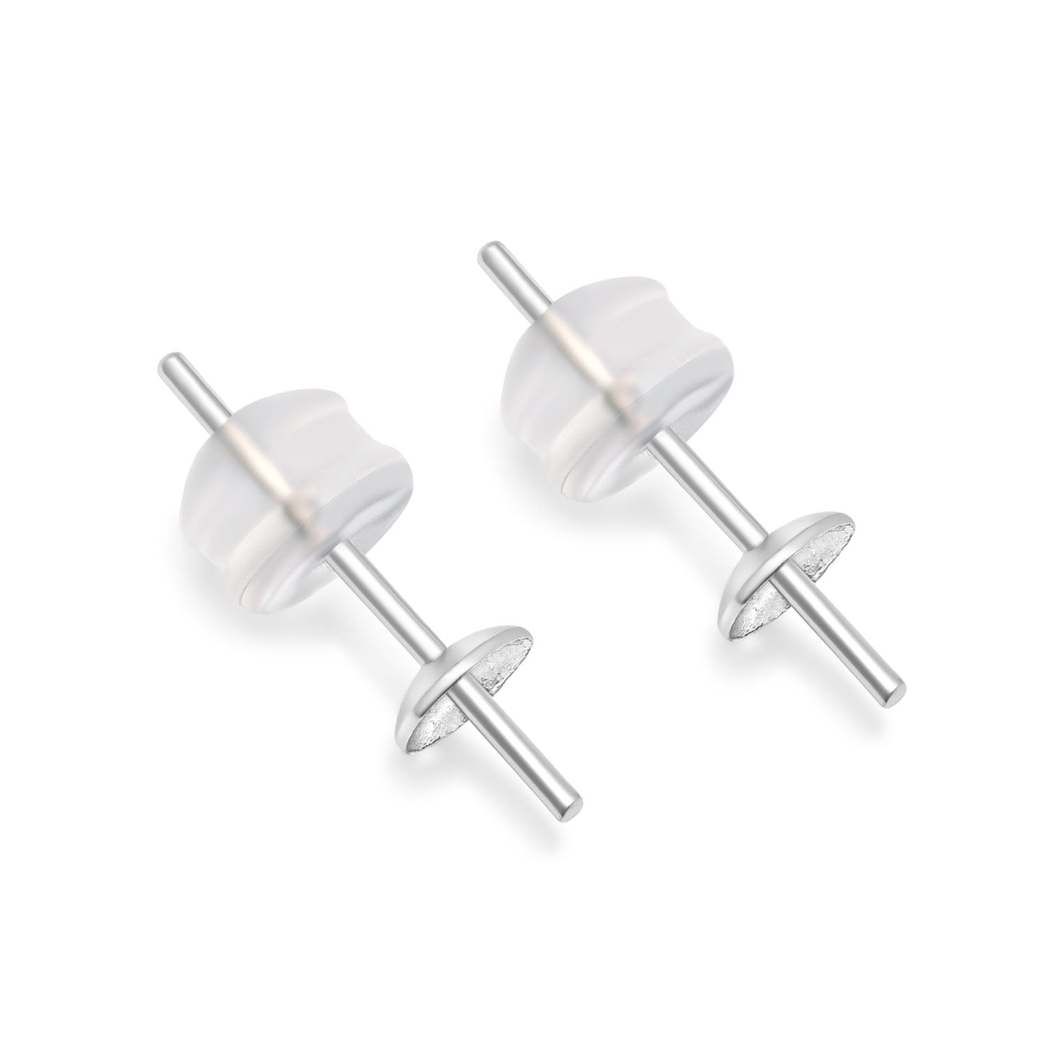 Stud Earring Bails 925 Silver for Pearl SC27
