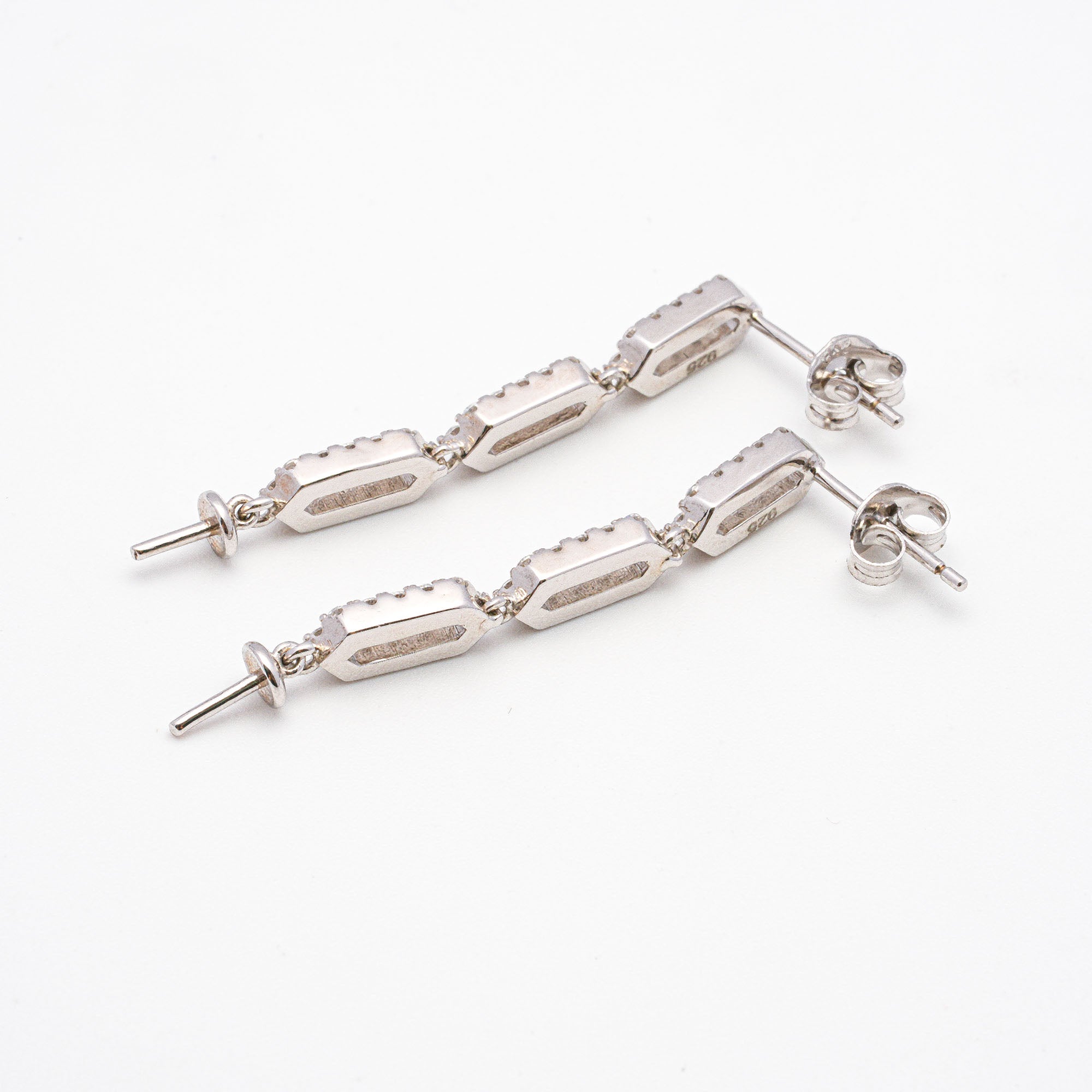 Dangle Earring Bails 925 Silver for Pearl SC08