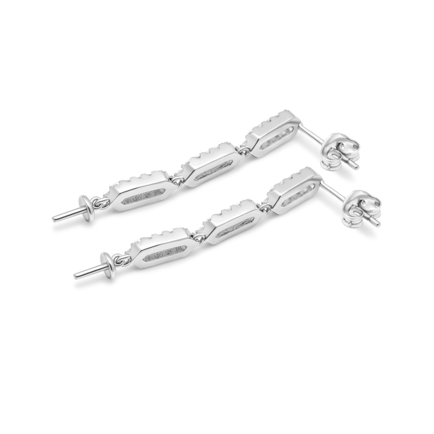 Dangle Earring Bails 925 Silver for Pearl SC08