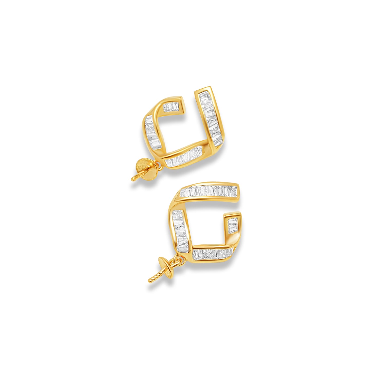 Dangle Earring Bails 925 Silver for Pearl SC91