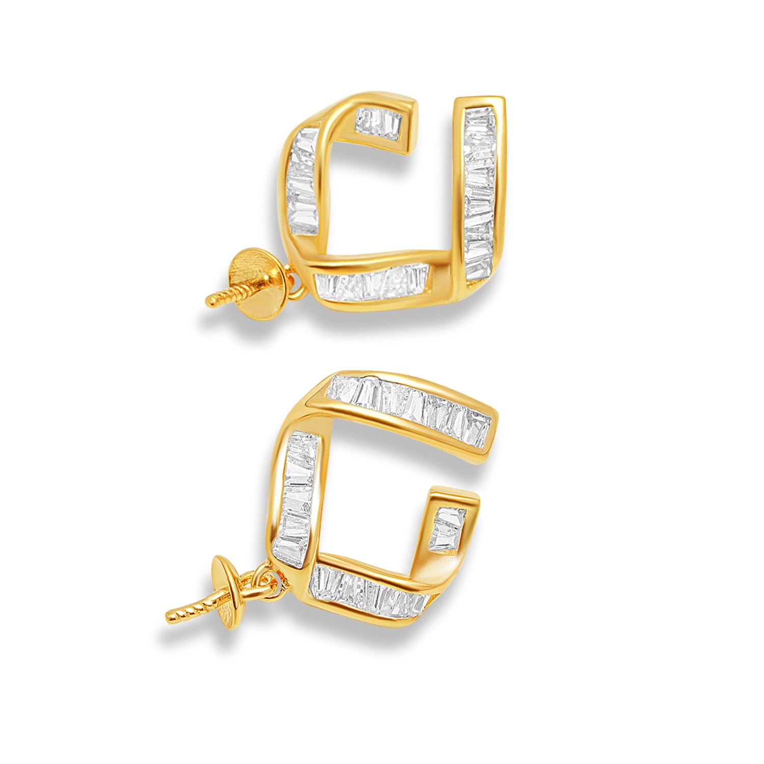 Dangle Earring Bails 925 Silver for Pearl SC91