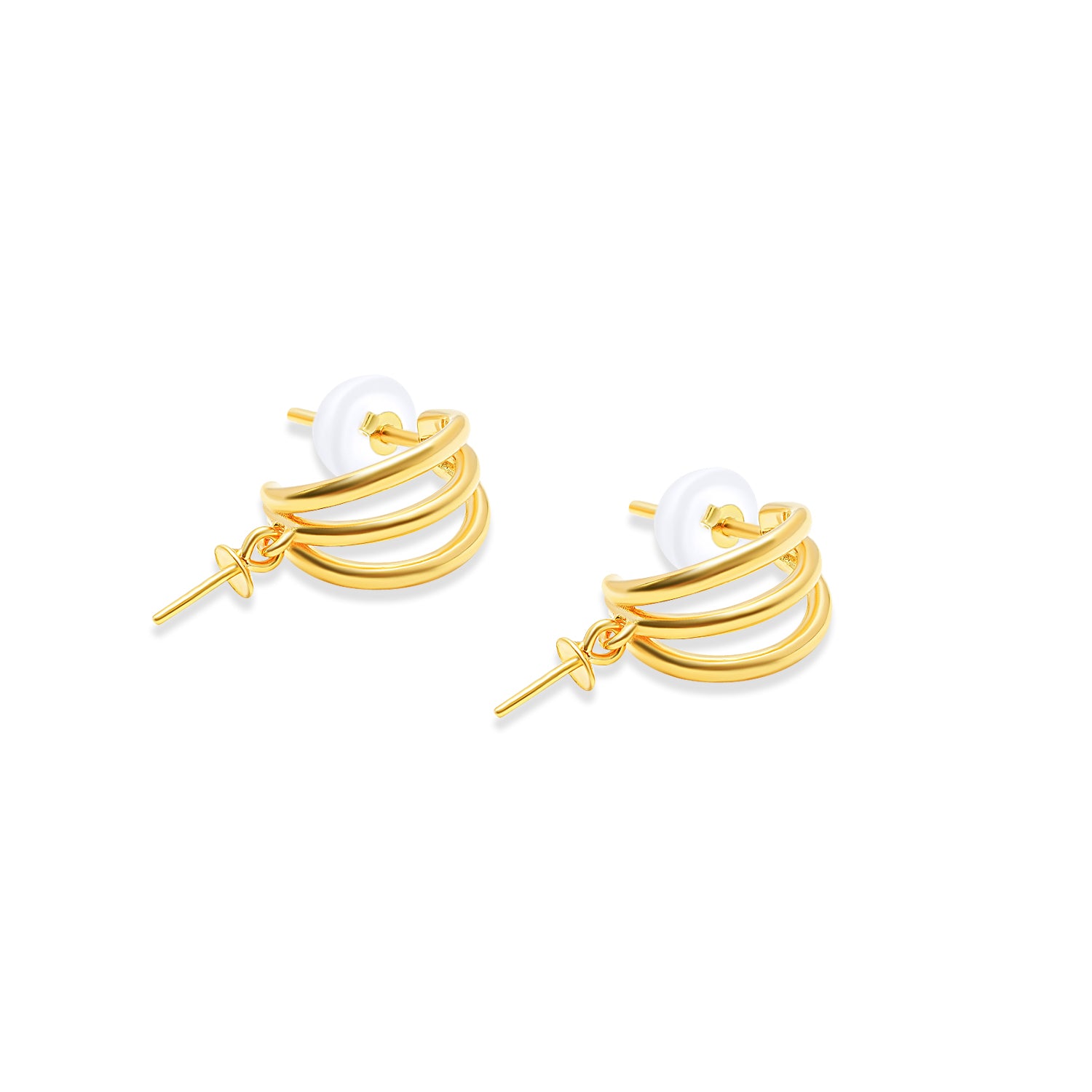 Dangle Earring Bails 925 Silver for Pearl SC97