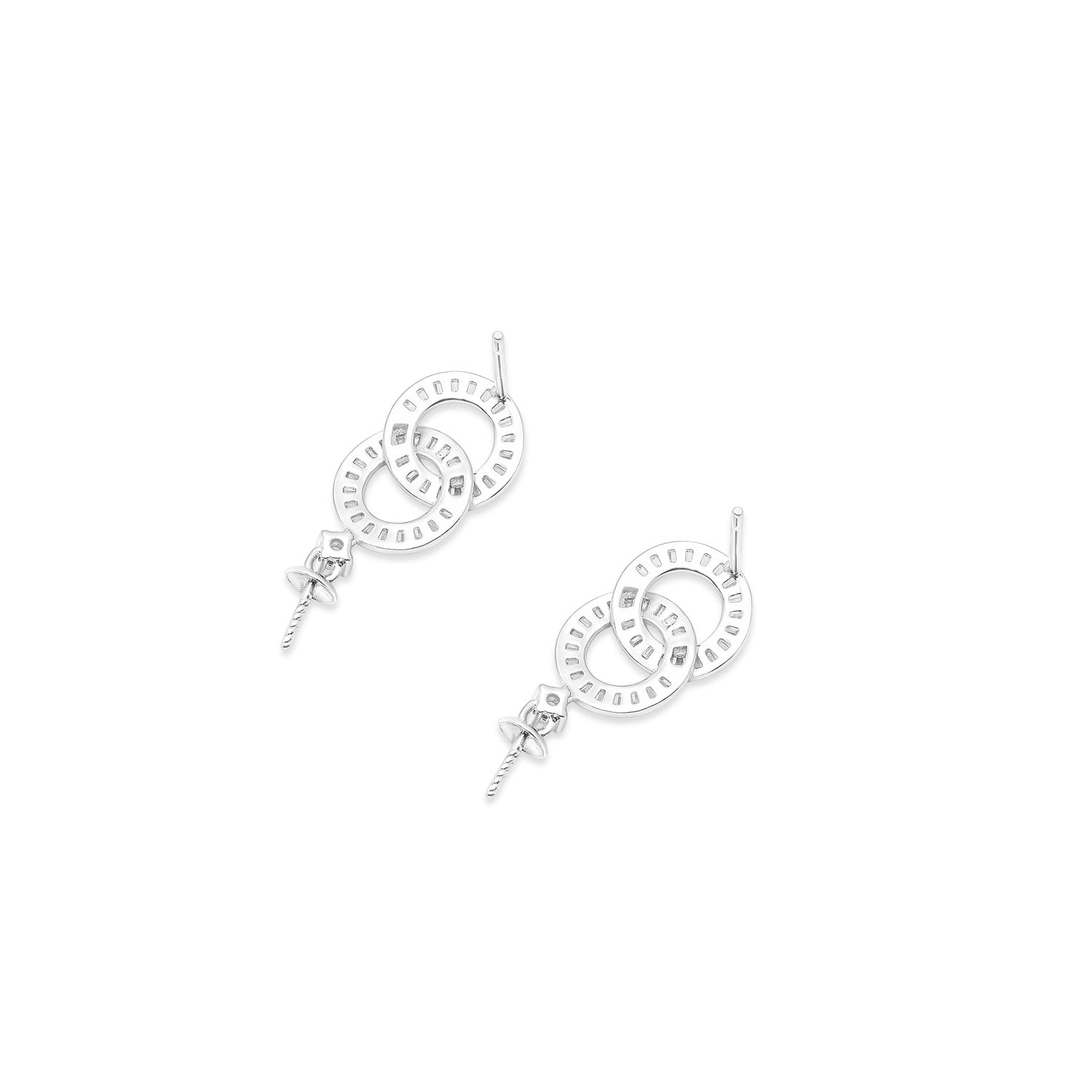 Earring Dangle Clasp 925 Silver for Pearl SC99/SC99G
