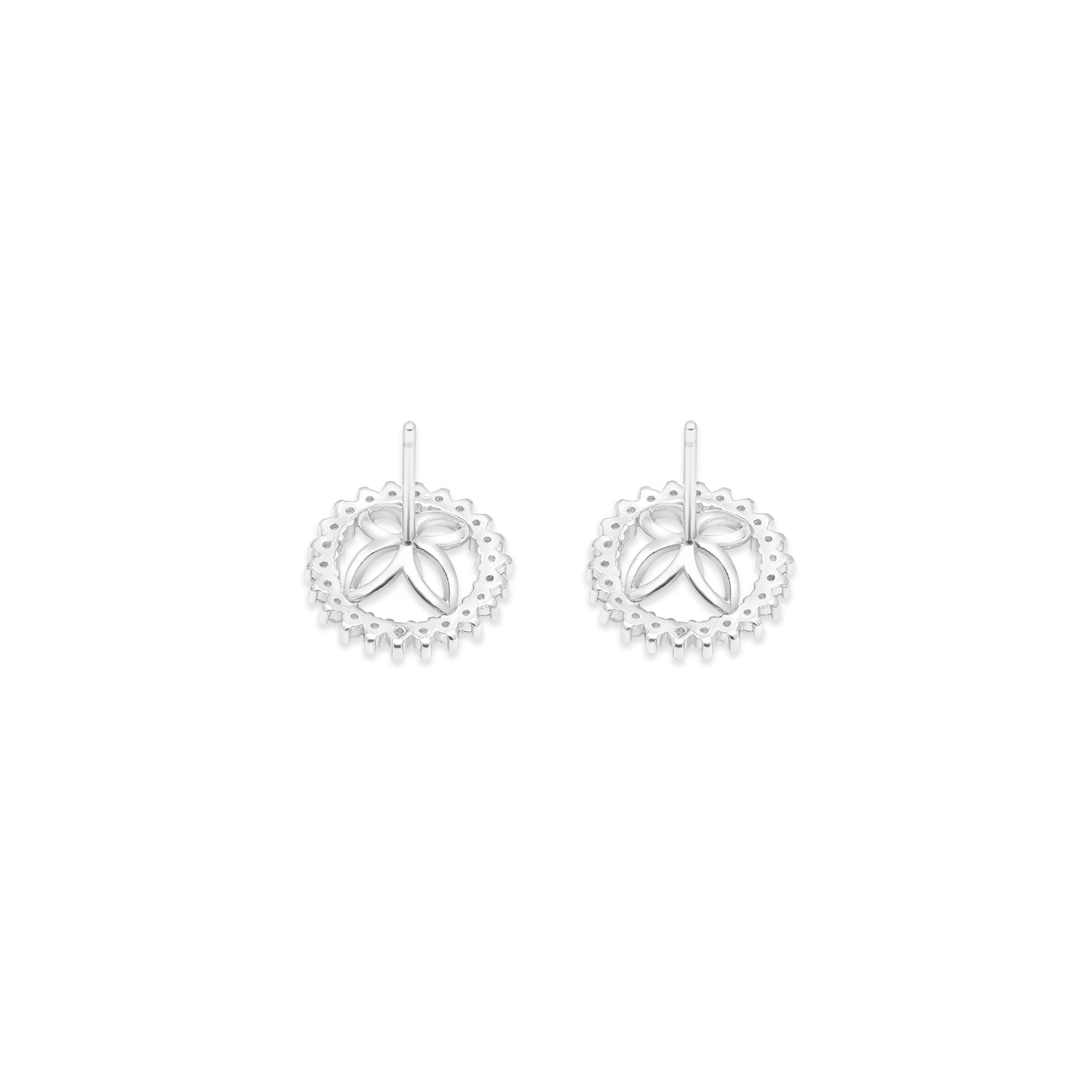 Studs Earring Bails 925 Silver for Pearl SC101