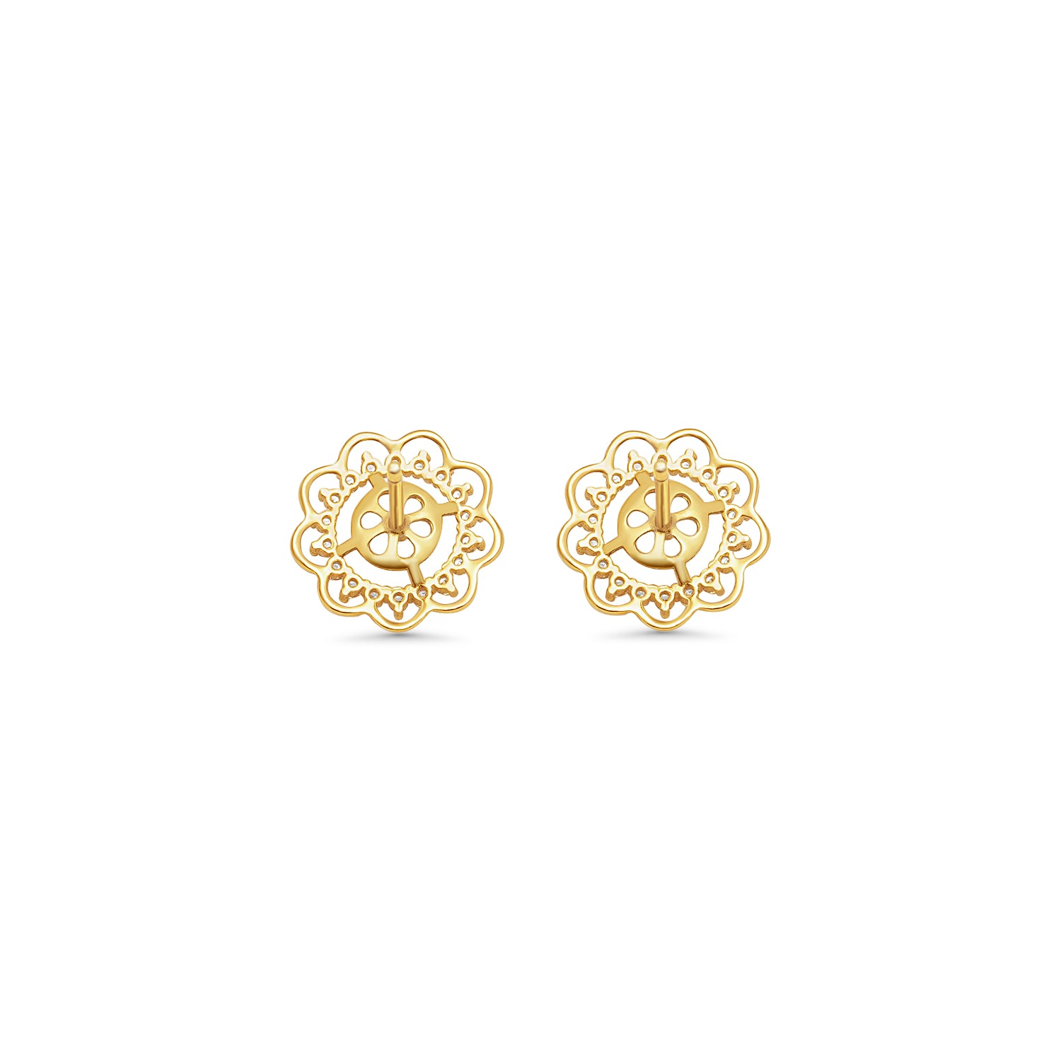 Stud Earring Bails 925 Silver for Pearl SC102