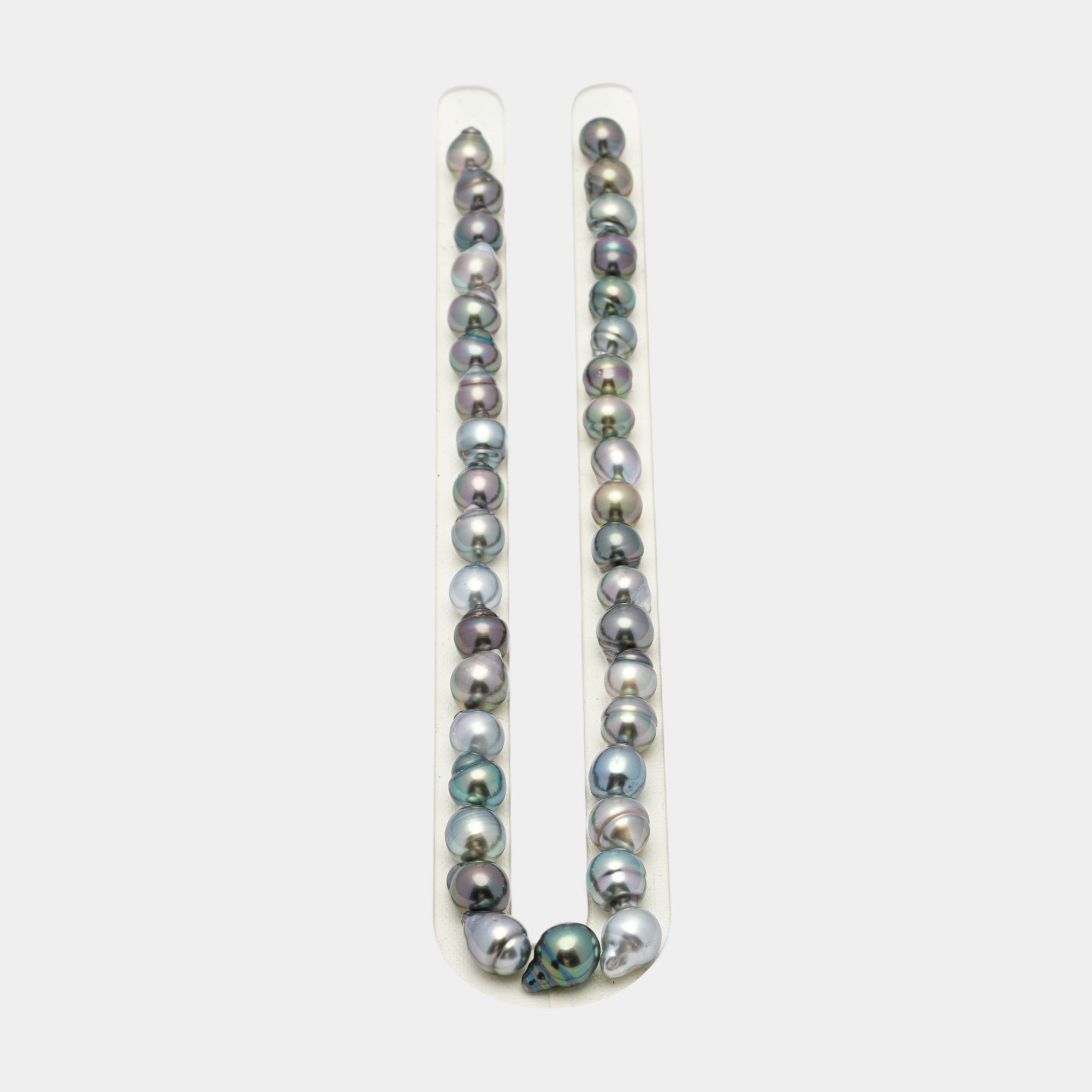 38pcs Multicolor 8-10mm - SB/CL AAA/AA Quality Tahitian Pearl Necklace NL1224