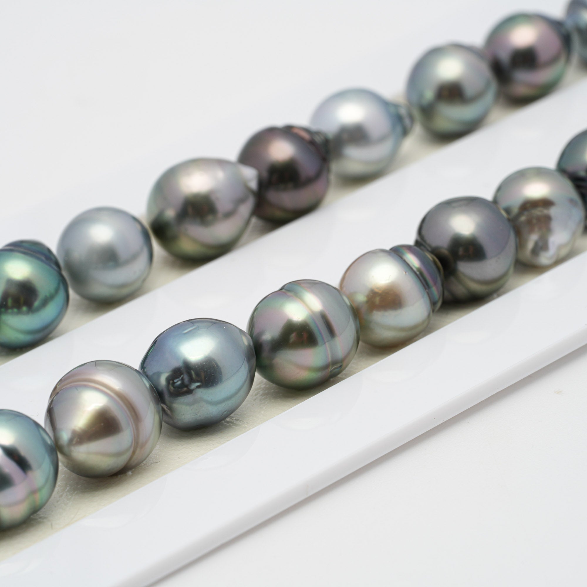 38pcs Multicolor 8-10mm - SB/CL AAA/AA Quality Tahitian Pearl Necklace NL1224