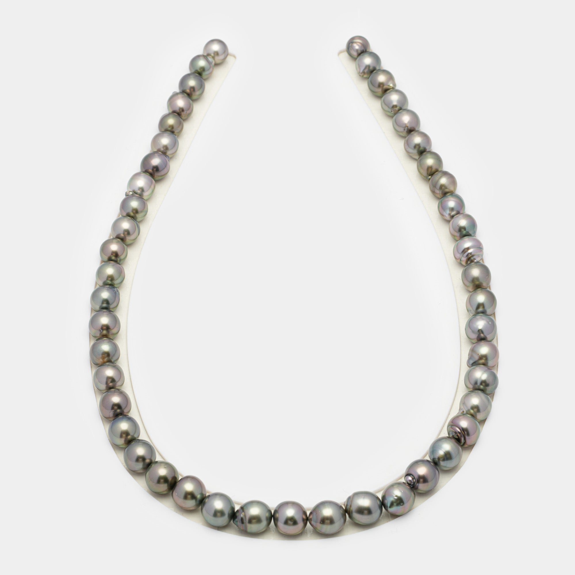 47pcs Light Mix 8-10mm - SB AAA/AA Quality Tahitian Pearl Necklace NL1287 HL1