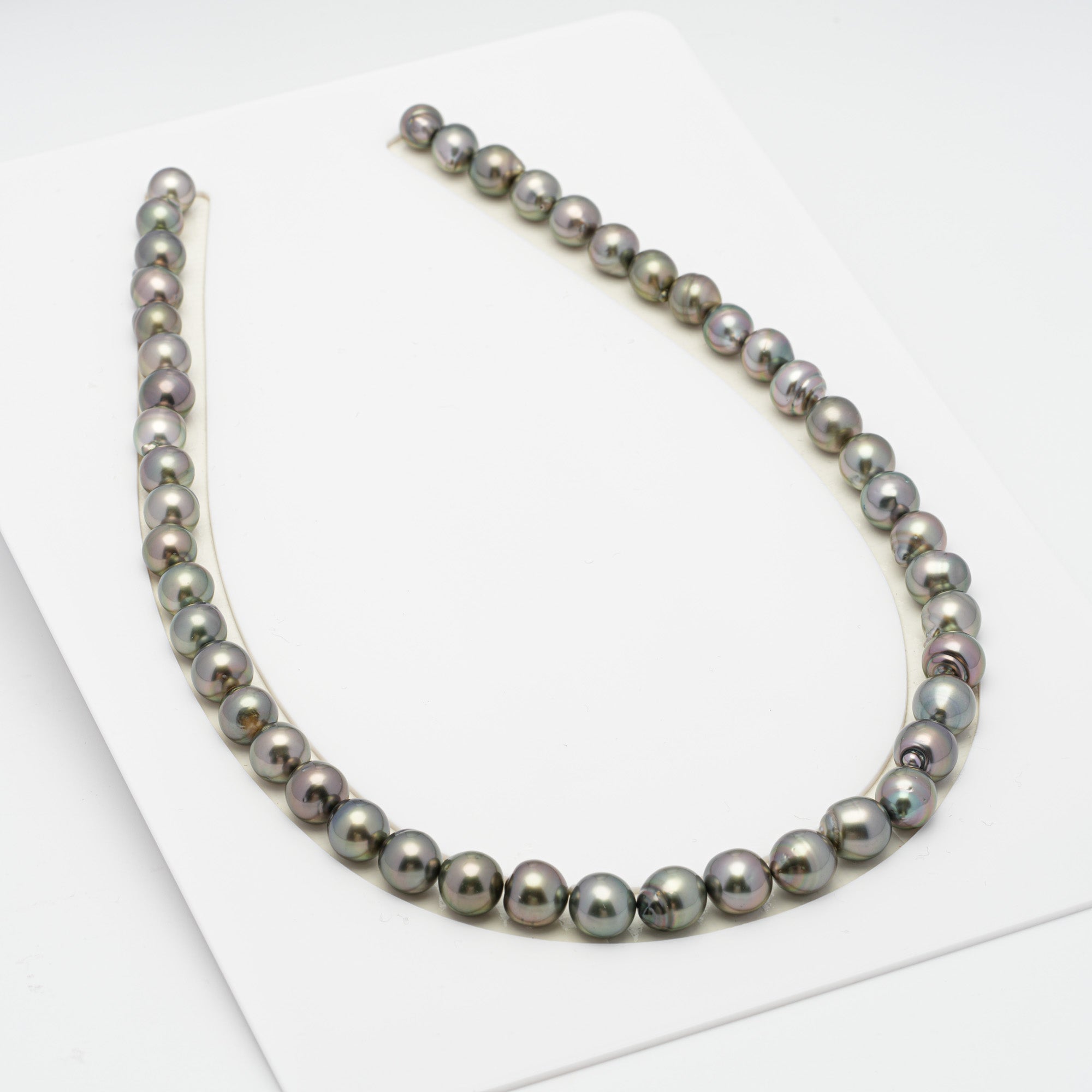 47pcs Light Mix 8-10mm - SB AAA/AA Quality Tahitian Pearl Necklace NL1287 HL1