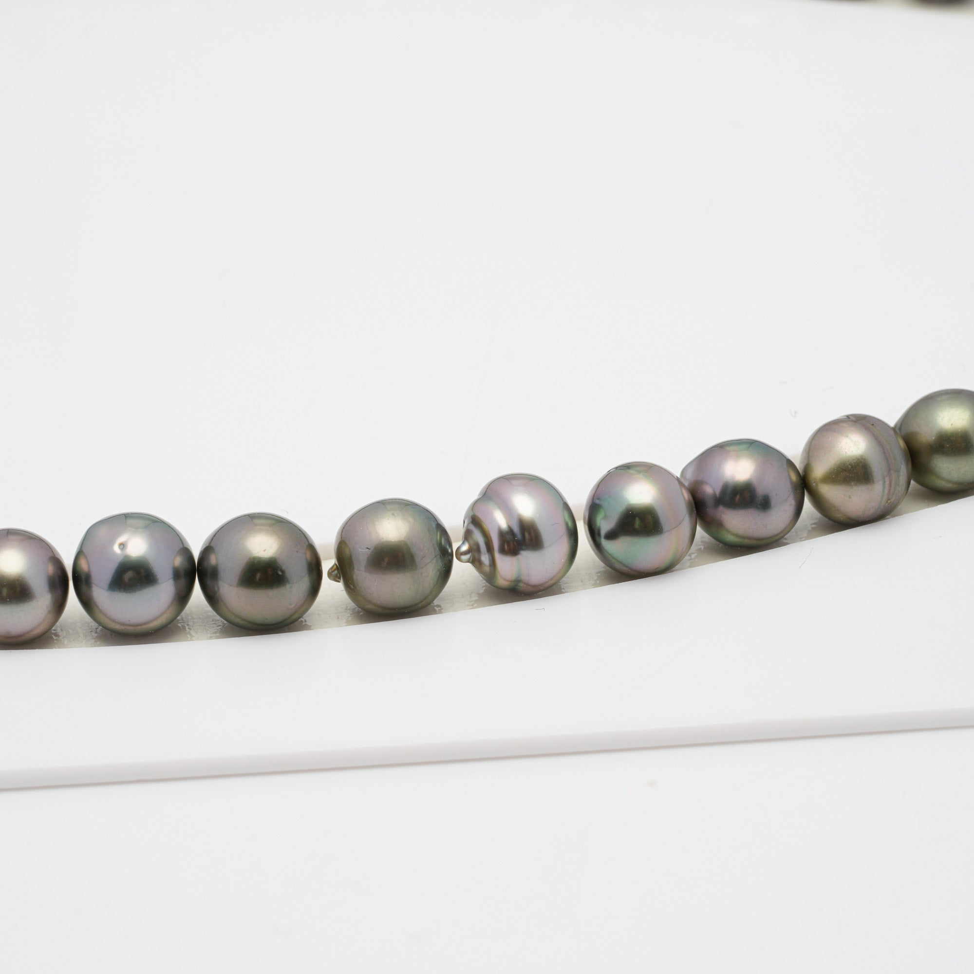 47pcs Light Mix 8-10mm - SB AAA/AA Quality Tahitian Pearl Necklace NL1287 HL1