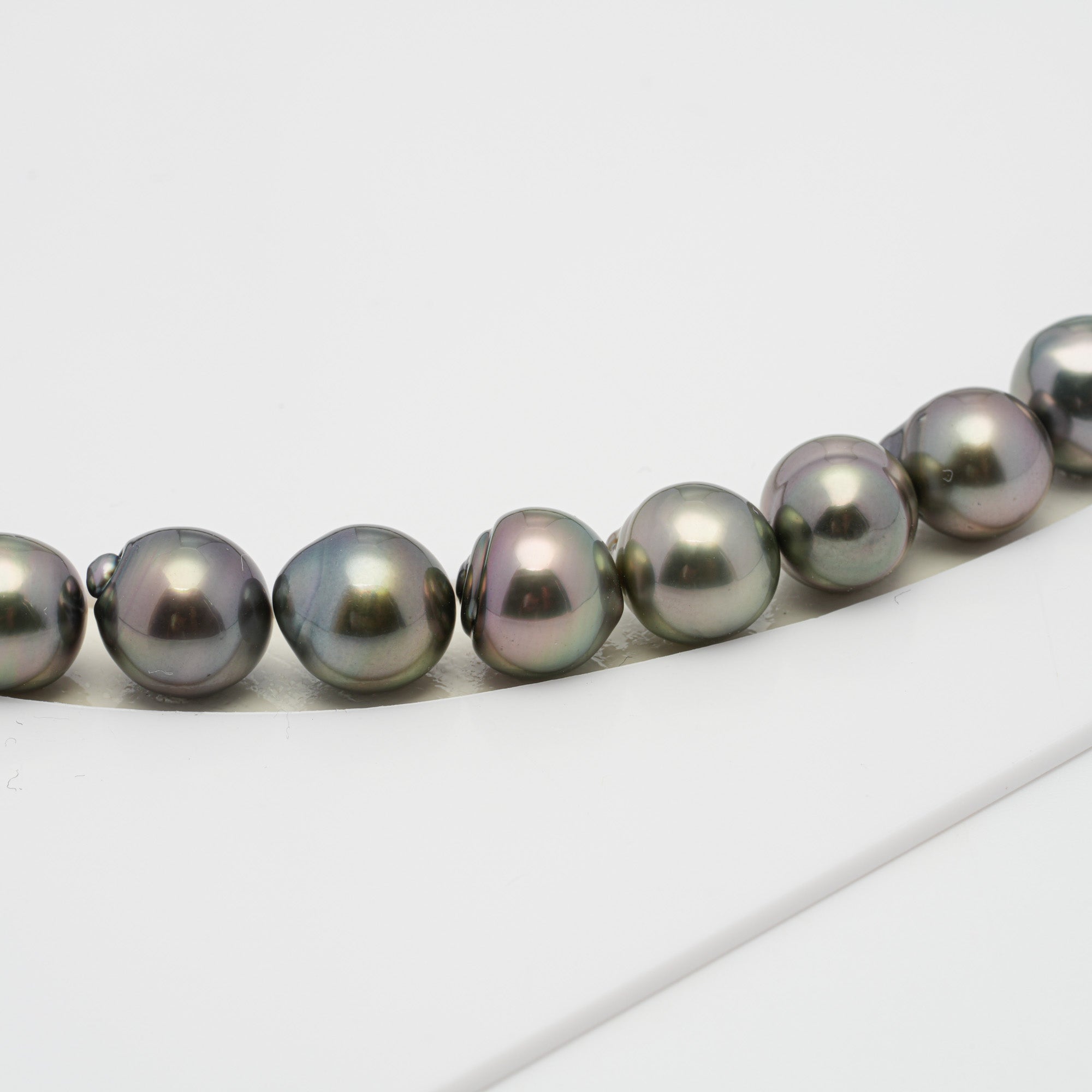 47pcs Light Mix 8-10mm - SB AAA/AA Quality Tahitian Pearl Necklace NL1287 HL1