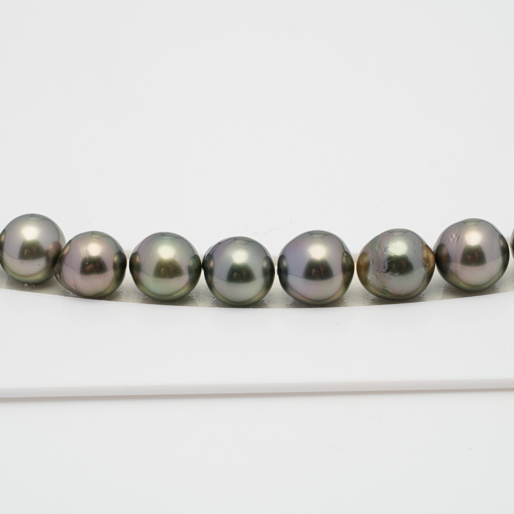 47pcs Light Mix 8-10mm - SB AAA/AA Quality Tahitian Pearl Necklace NL1287 HL1