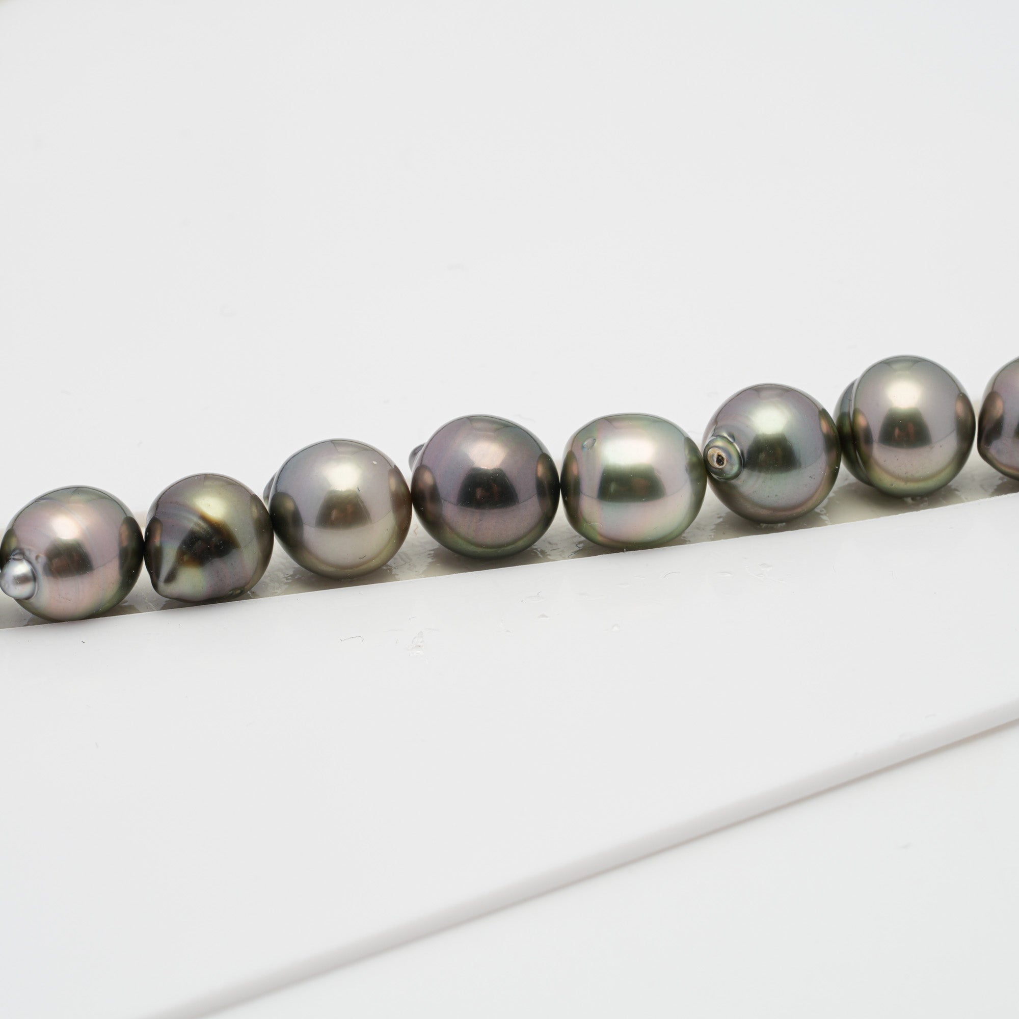 47pcs Light Mix 8-10mm - SB AAA/AA Quality Tahitian Pearl Necklace NL1287 HL1