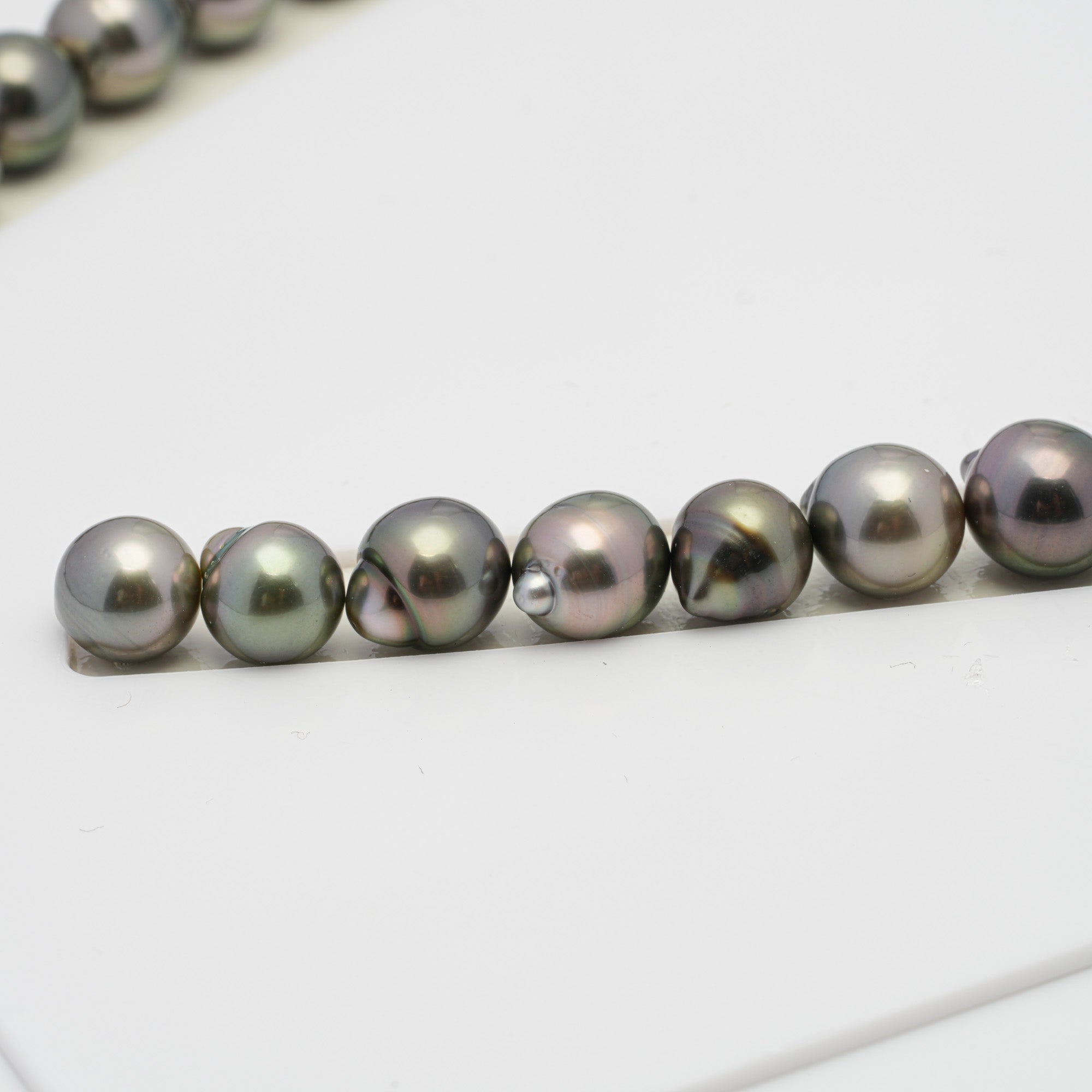 47pcs Light Mix 8-10mm - SB AAA/AA Quality Tahitian Pearl Necklace NL1287 HL1