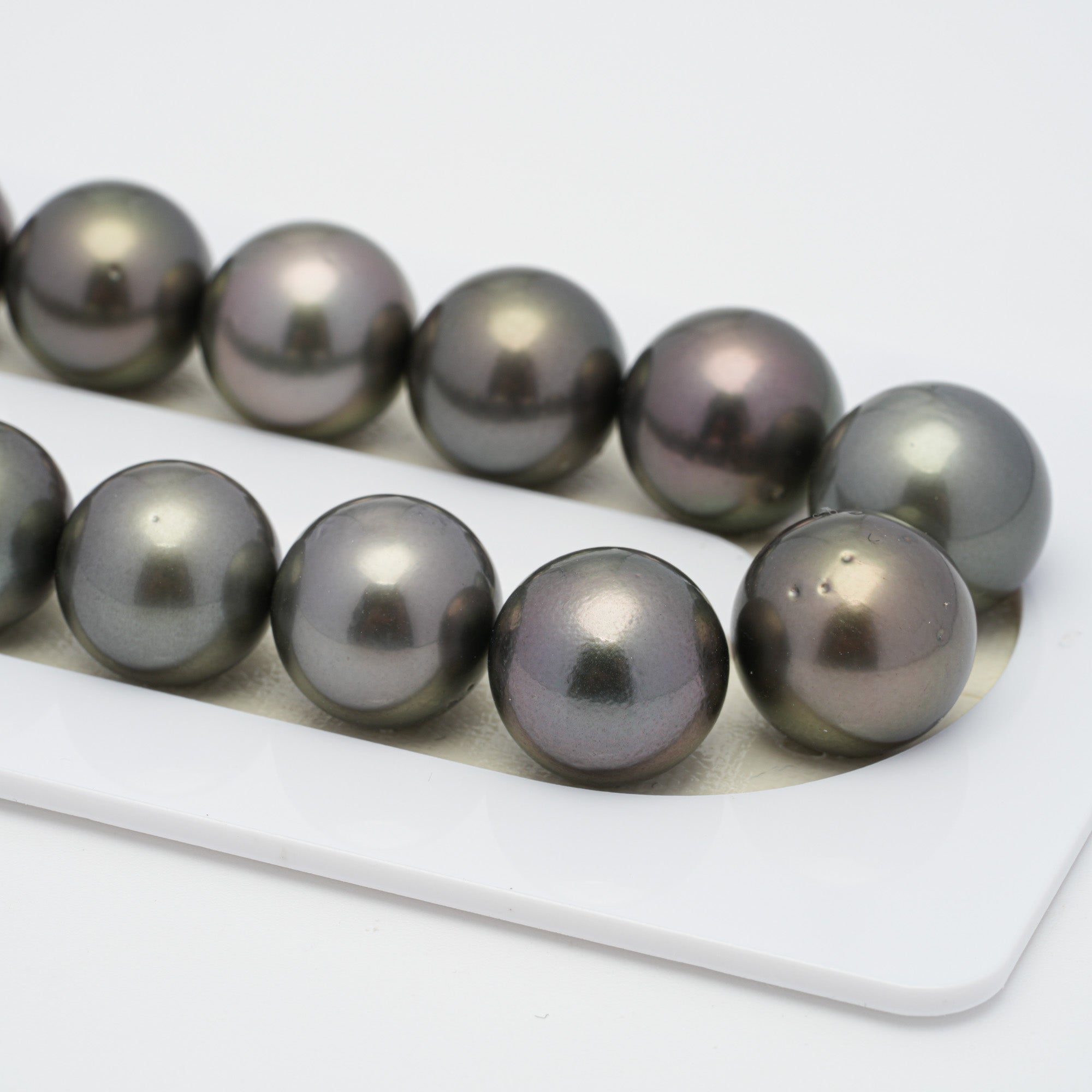 36pcs Green Brown 11-13mm - RSR AAA/AA Quality Tahitian Pearl Necklace NL1227