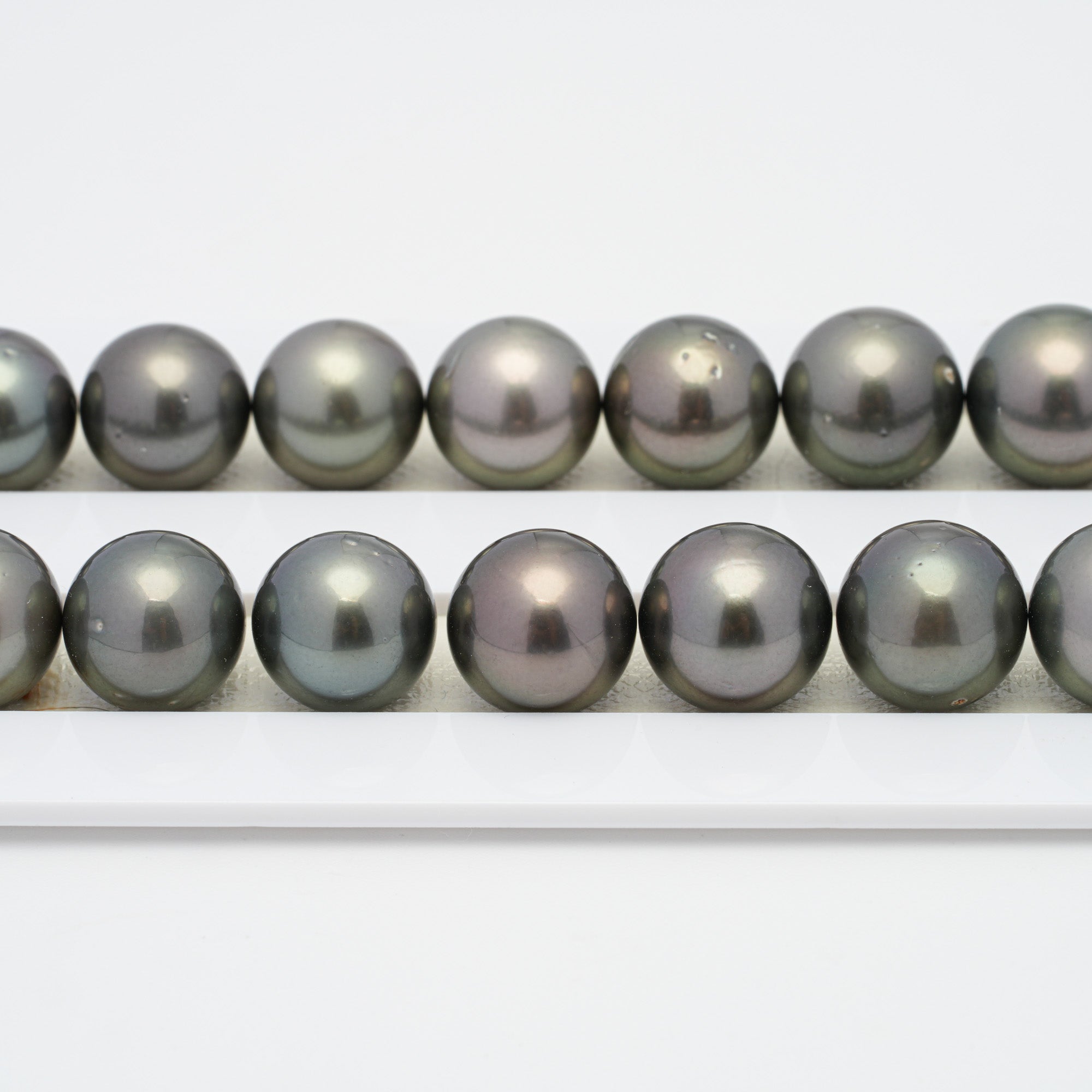 36pcs Green Brown 11-13mm - RSR AAA/AA Quality Tahitian Pearl Necklace NL1227