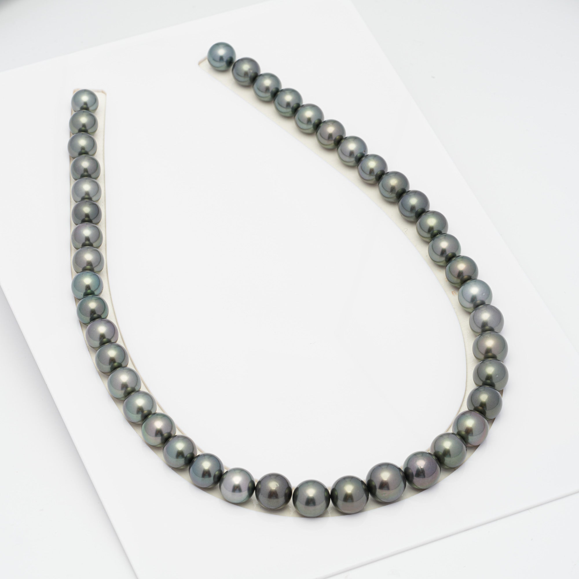 43pcs Green Mix 9-11mm - RSR AAA Quality Tahitian Pearl Necklace NL1281 NG18