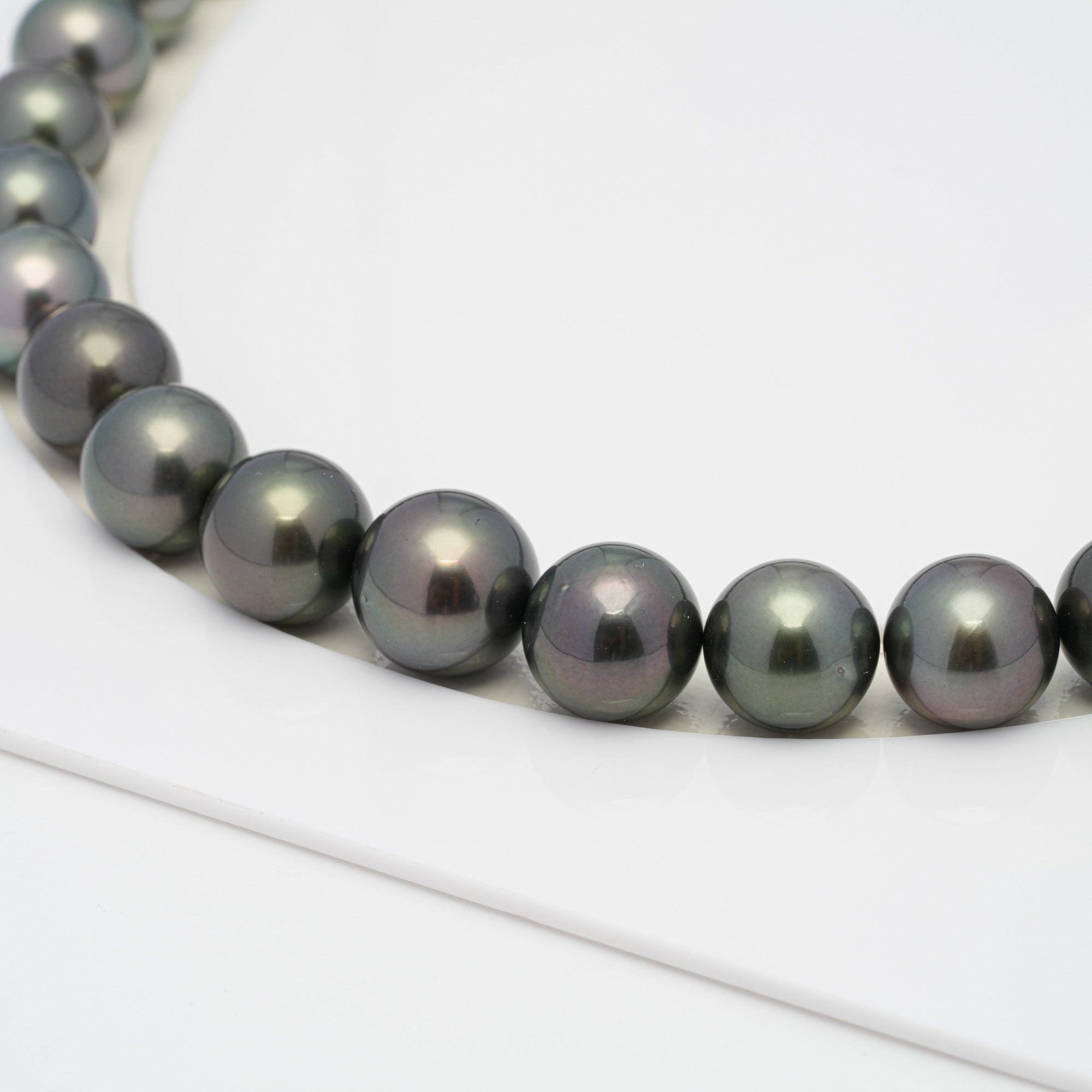 43pcs Green Mix 9-11mm - RSR AAA Quality Tahitian Pearl Necklace NL1281 NG18