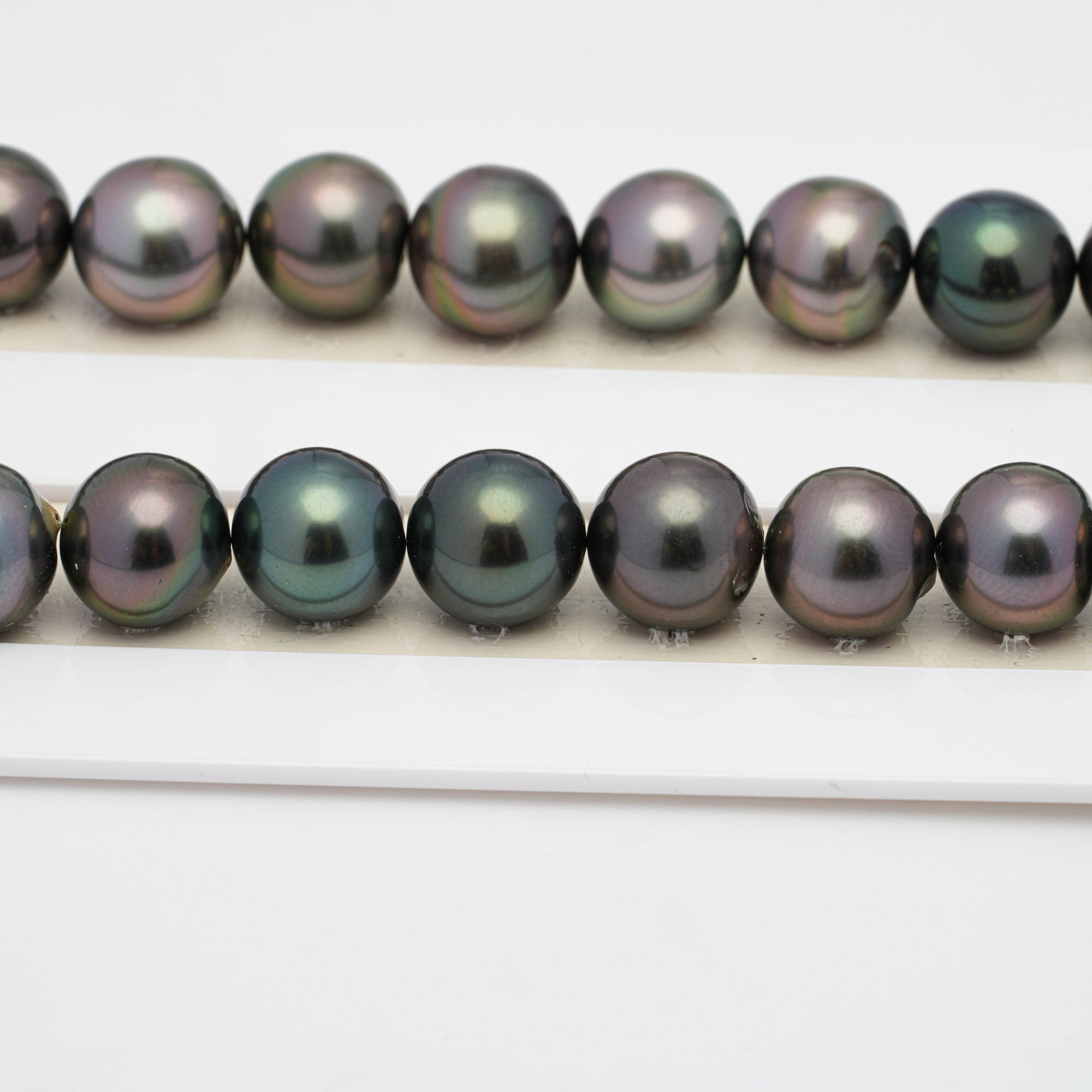 49pcs Peacock Mix 8-9mm - SR/NR AAA/AA Quality Tahitian Pearl Necklace NL1214