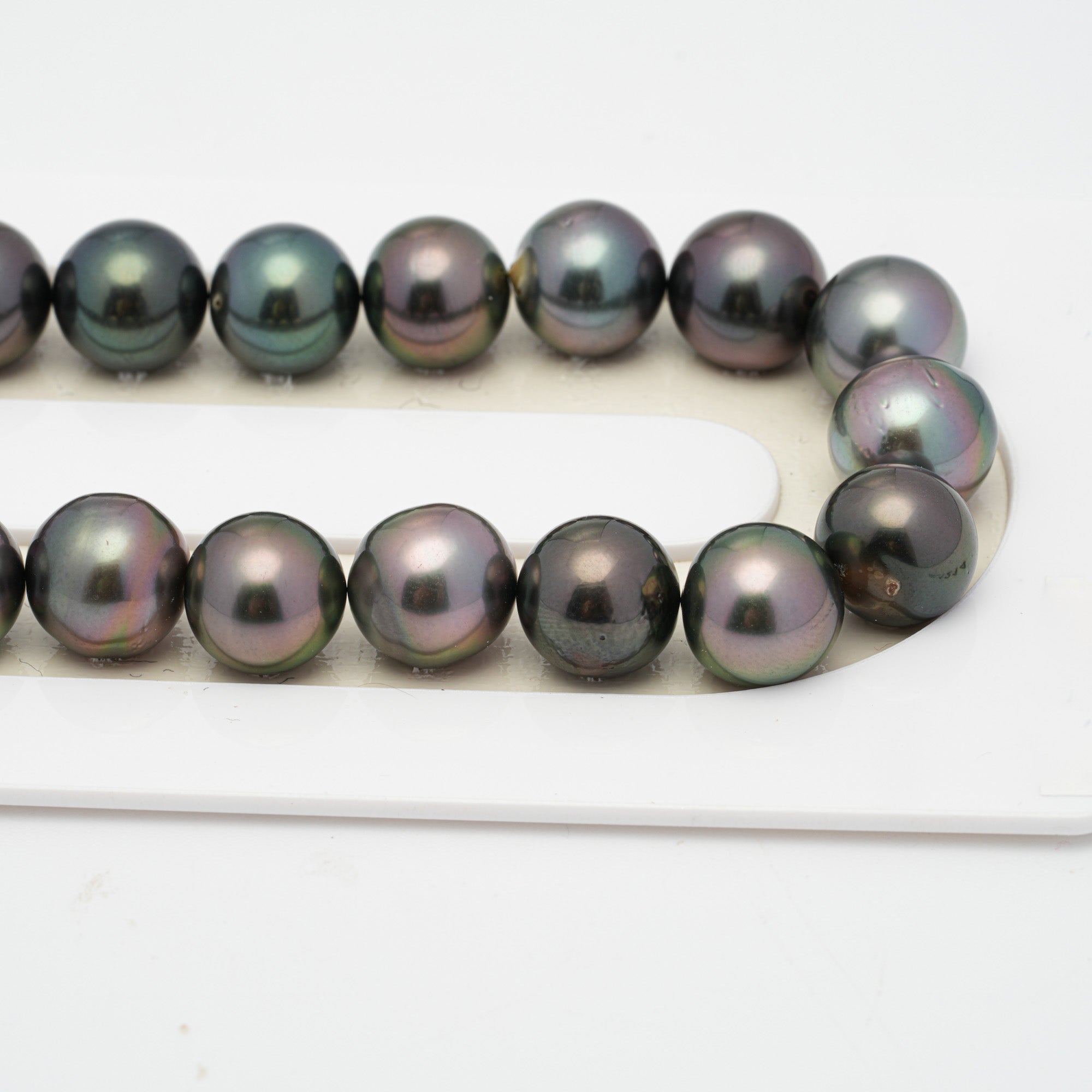 49pcs Peacock Mix 8-9mm - SR/NR AAA/AA Quality Tahitian Pearl Necklace NL1214