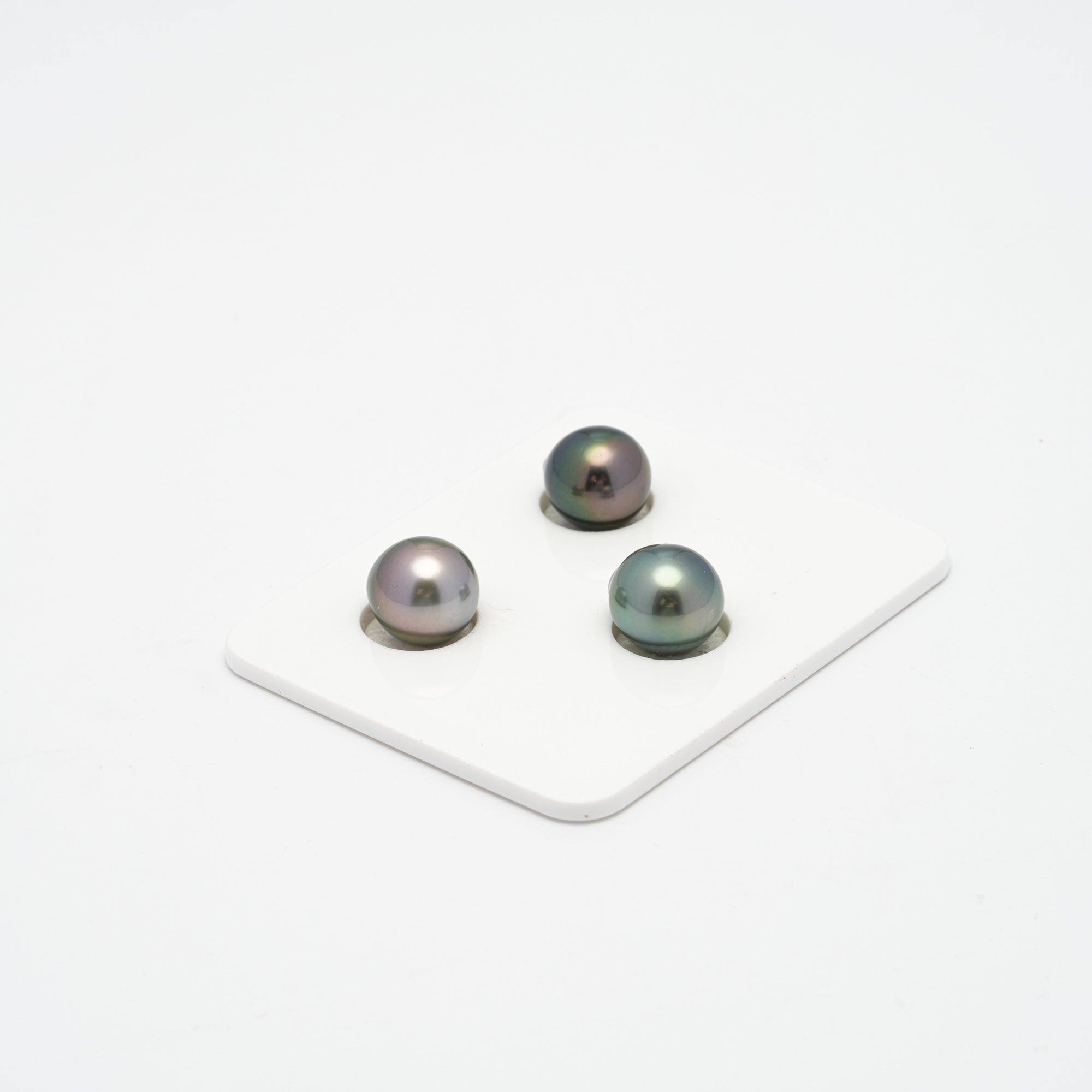 3pcs Multicolor 9-9.8mm - SB/DR AAA Quality Tahitian Pearl Trio Set ER1296