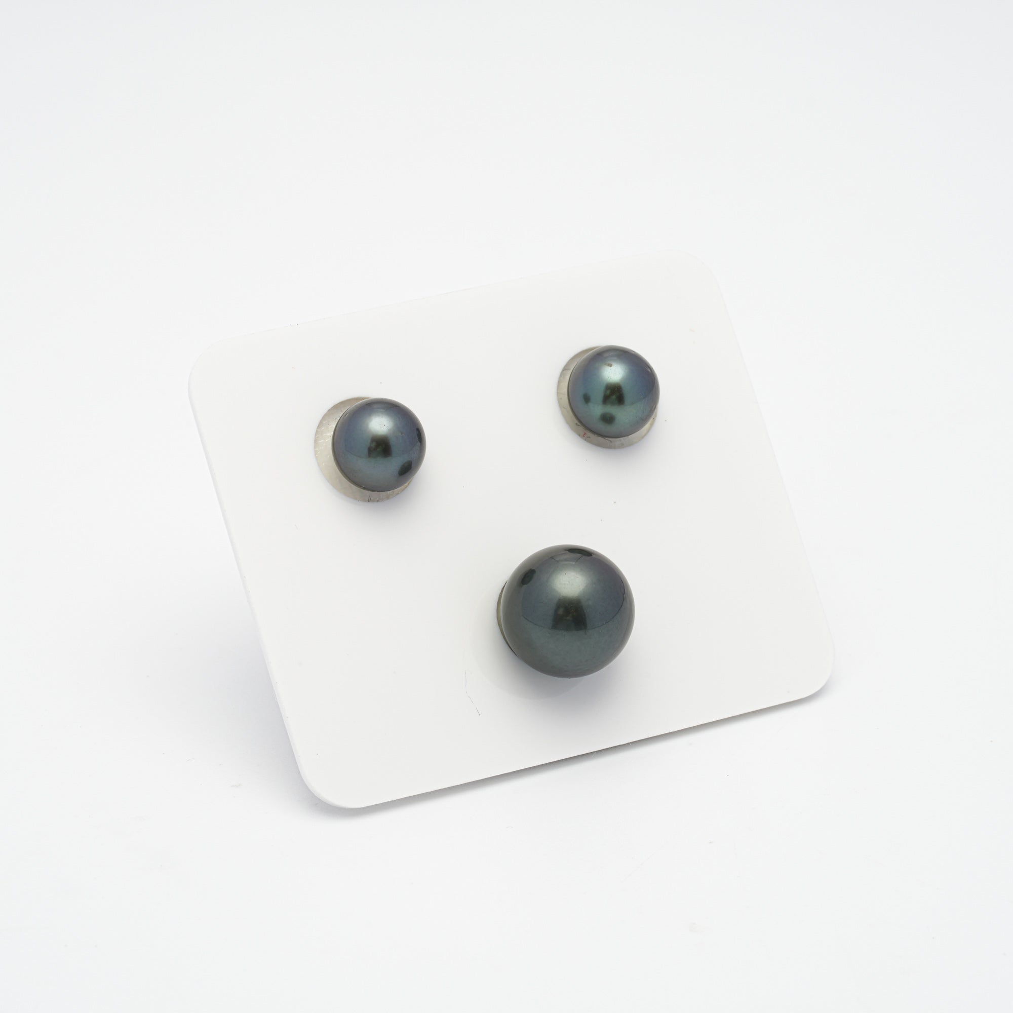 3pcs Dark 8.7-12.3mm - RSR AAA/AA Quality Tahitian Pearl Trio Set ER1298