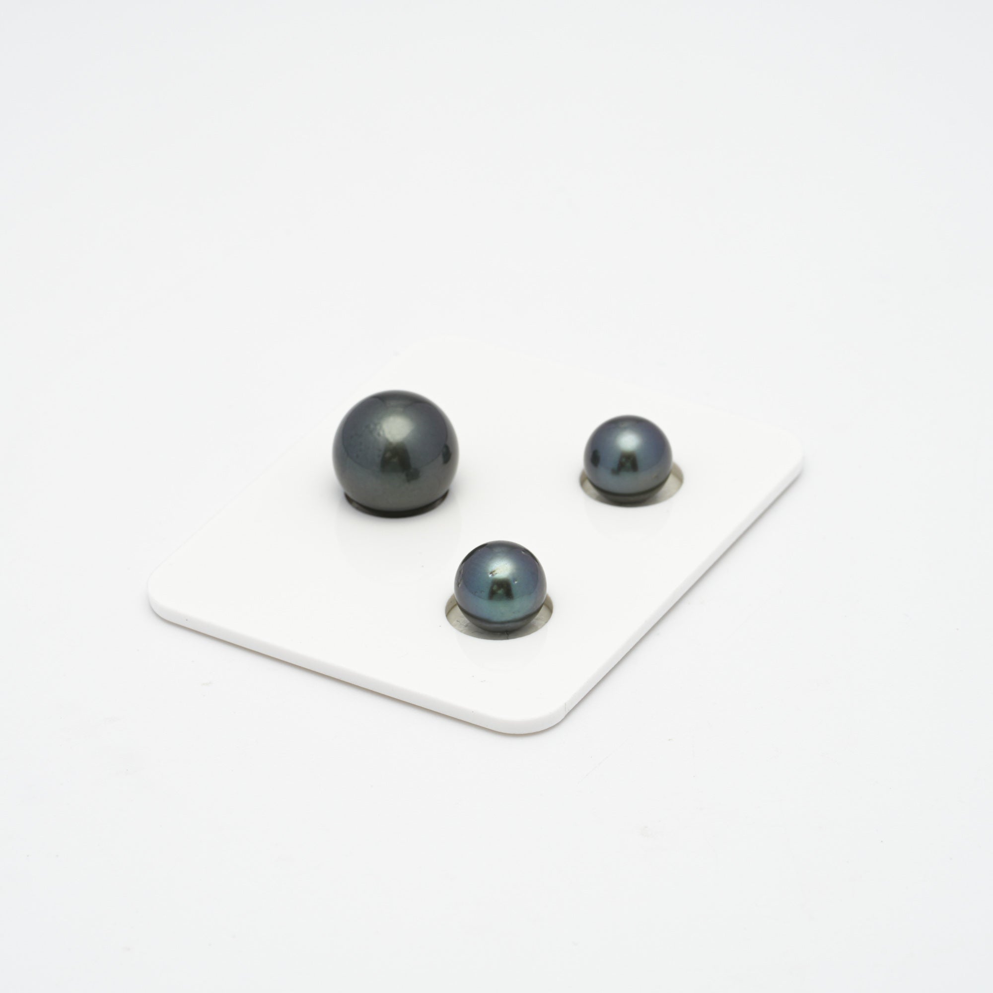 3pcs Dark 8.7-12.3mm - RSR AAA/AA Quality Tahitian Pearl Trio Set ER1298