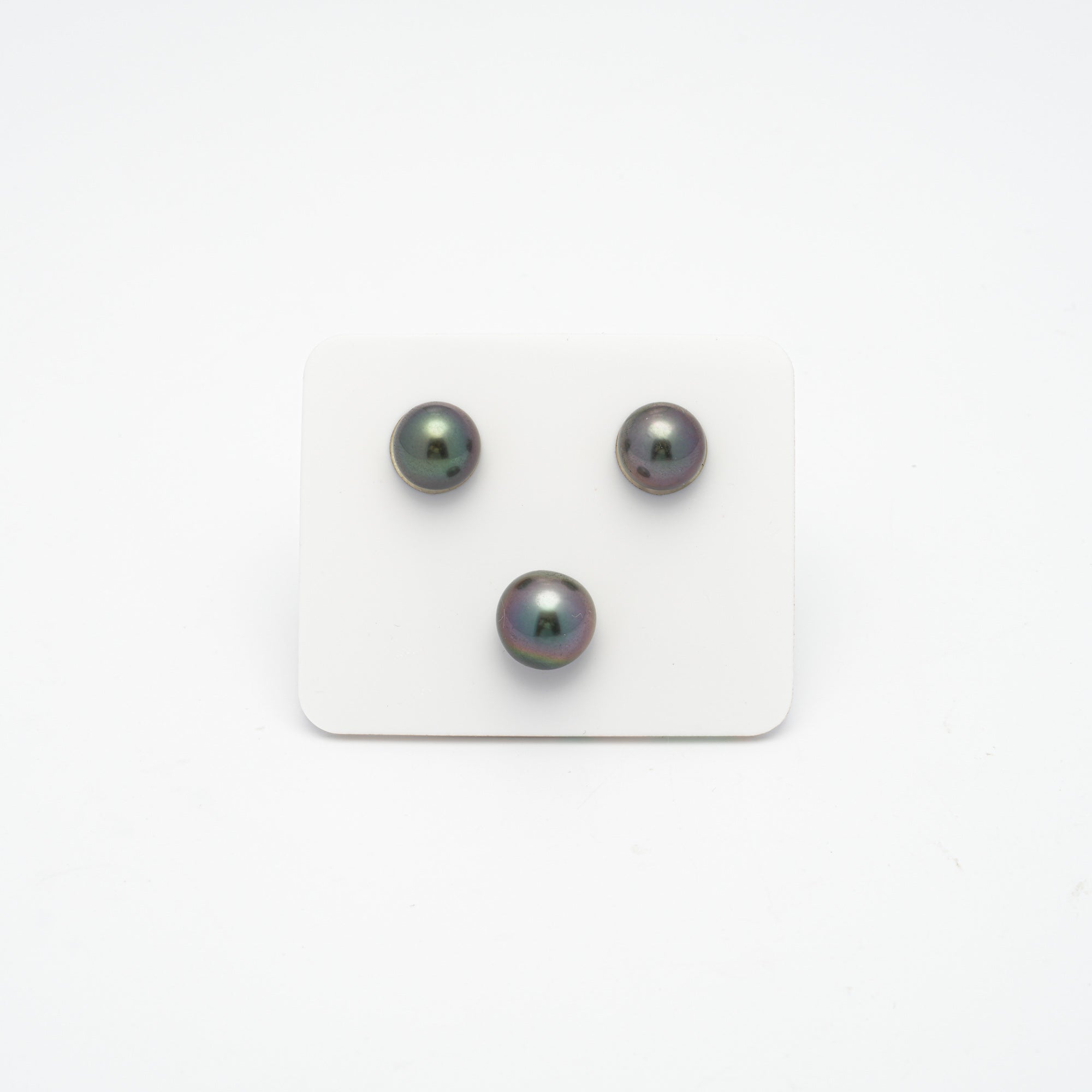 3pcs Cherry Green 9.8-11.1mm - RSR AAA/AA Quality Tahitian Pearl Trio Set ER1299