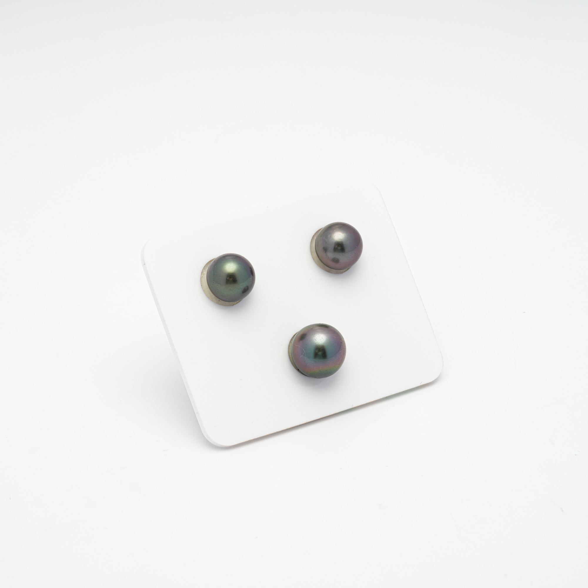 3pcs Cherry Green 9.8-11.1mm - RSR AAA/AA Quality Tahitian Pearl Trio Set ER1299