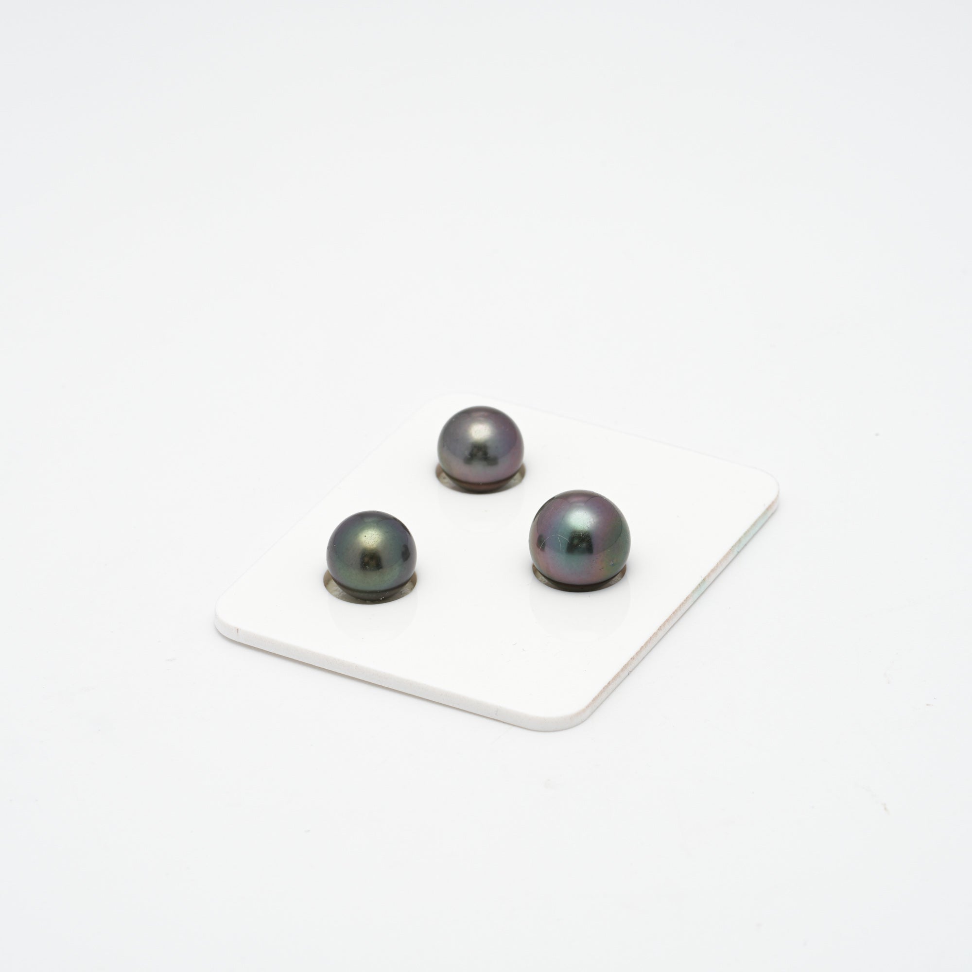 3pcs Cherry Green 9.8-11.1mm - RSR AAA/AA Quality Tahitian Pearl Trio Set ER1299