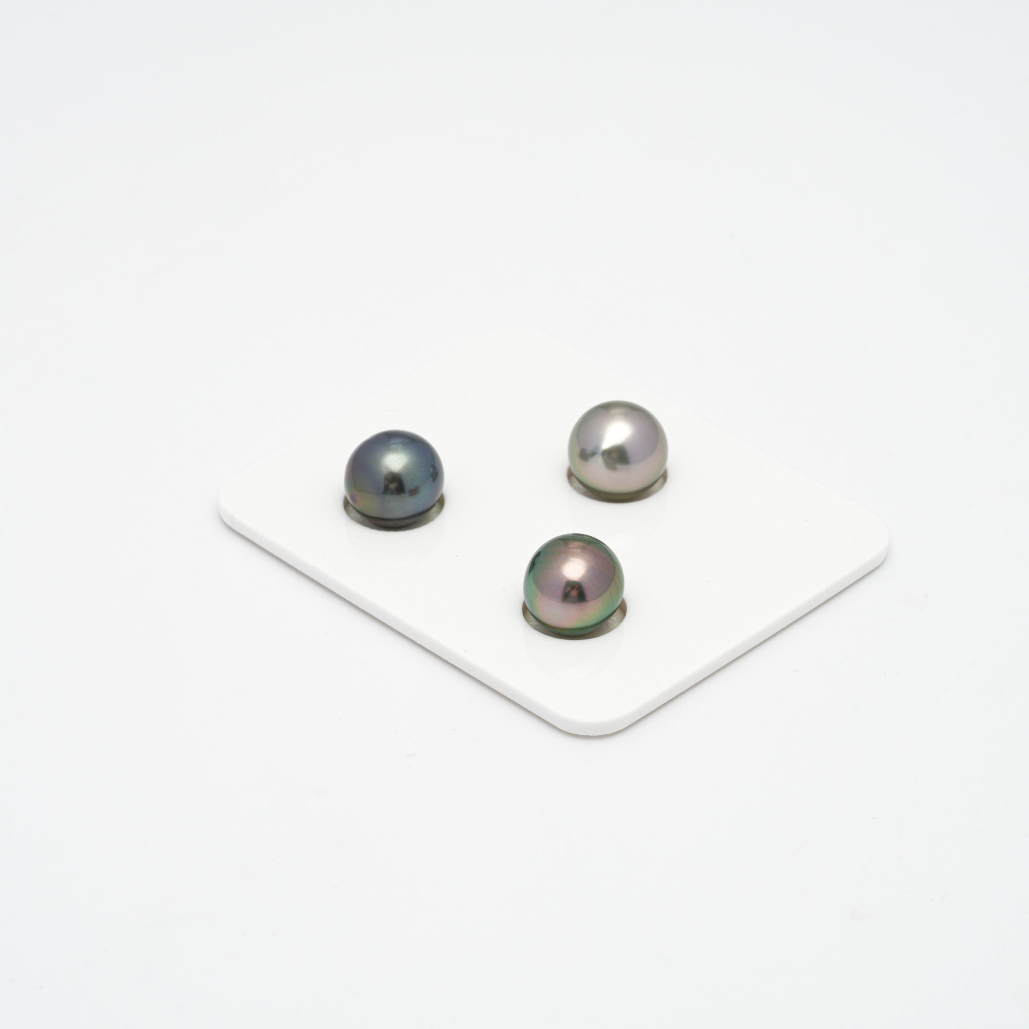 3pcs Multicolor 9.6-10mm - DR/OV AAA Quality Tahitian Pearl Trio Set ER1305