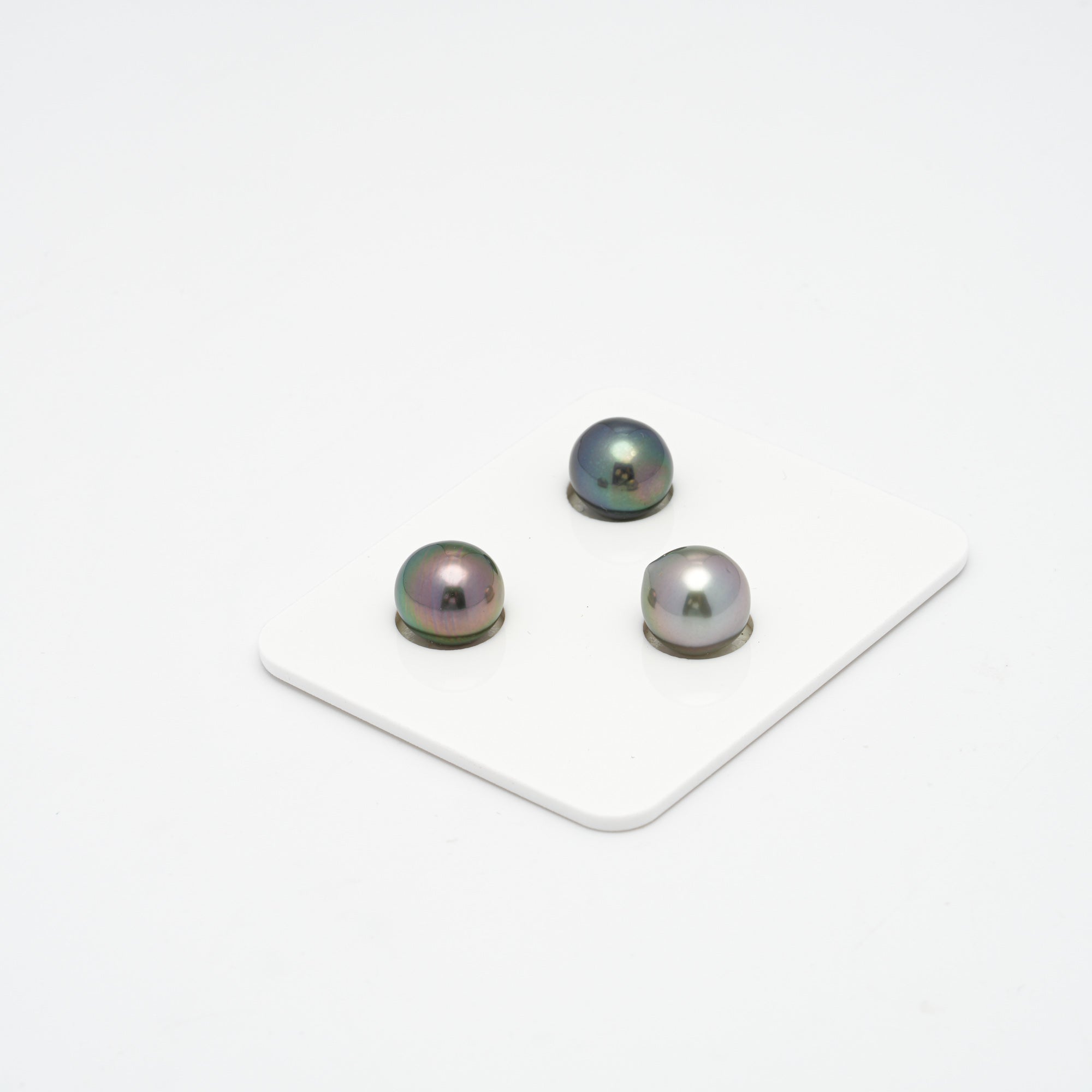 3pcs Multicolor 9.6-10mm - DR/OV AAA Quality Tahitian Pearl Trio Set ER1305