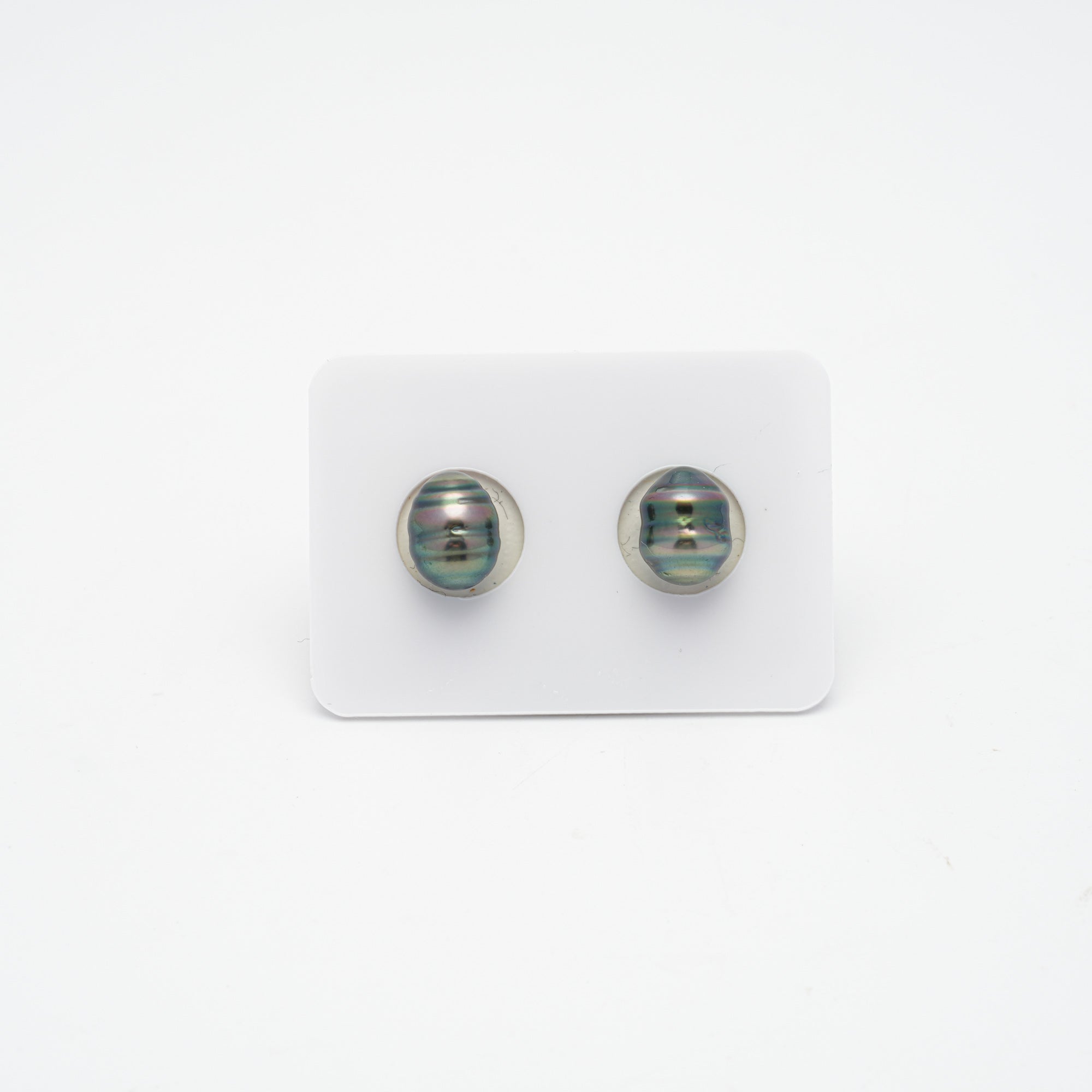 2pcs Green 8.7-8.8mm - CL AA/AAA Quality Tahitian Pearl Pair ER1313