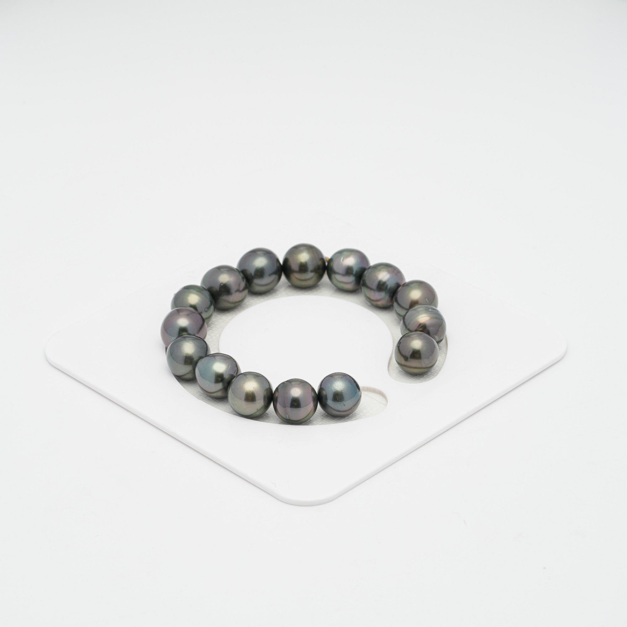 15pcs Dark 11mm - SB AA Quality Tahitian Pearl Bracelet BR1711 HL1