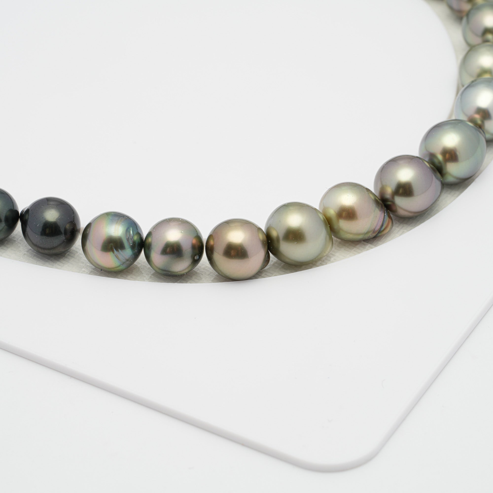 39pcs Dark & Light 8-10mm - SB AAA/AA Quality Tahitian Pearl Necklace NL1238 HL1