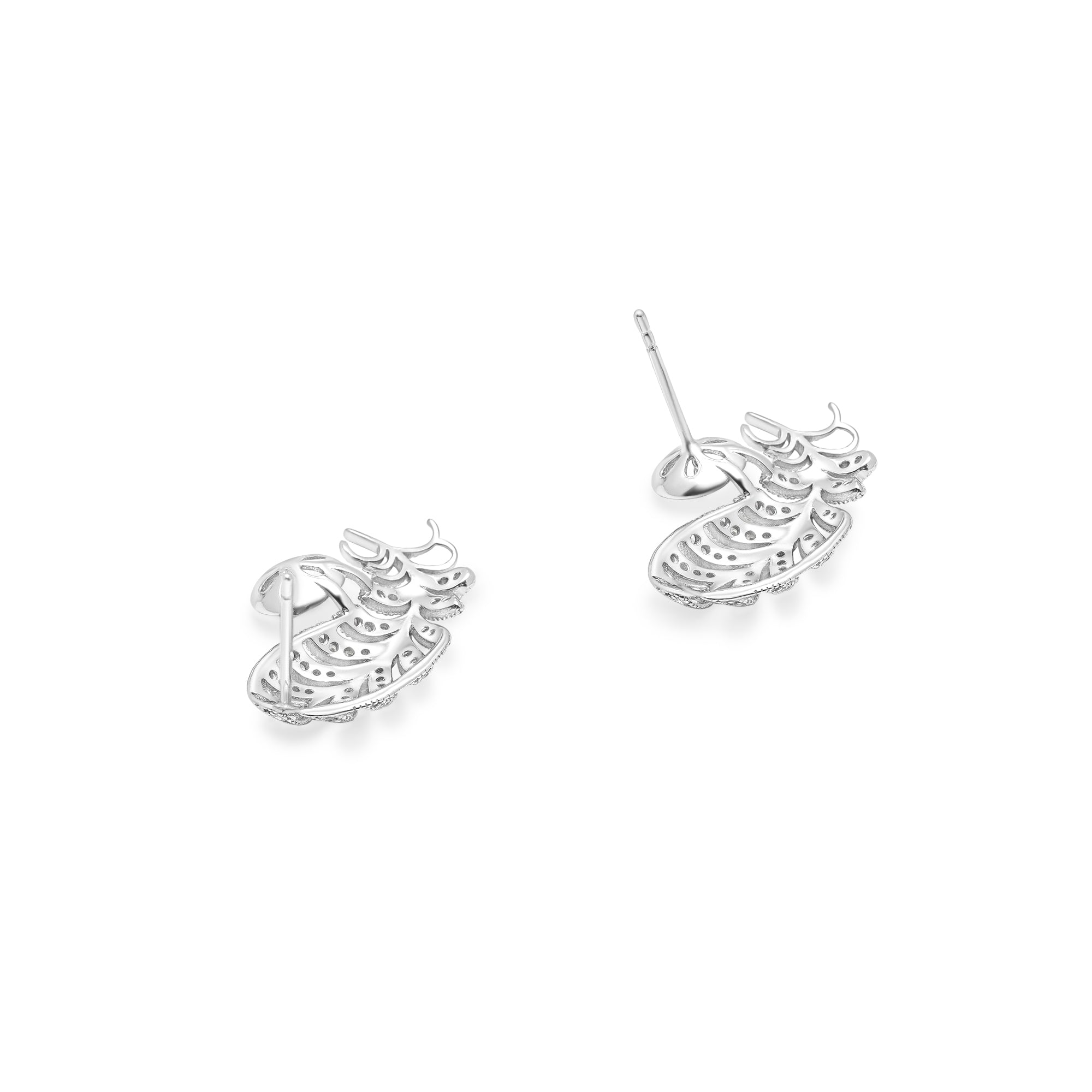 Stud Earring Bails 925 Silver for Pearl SC132