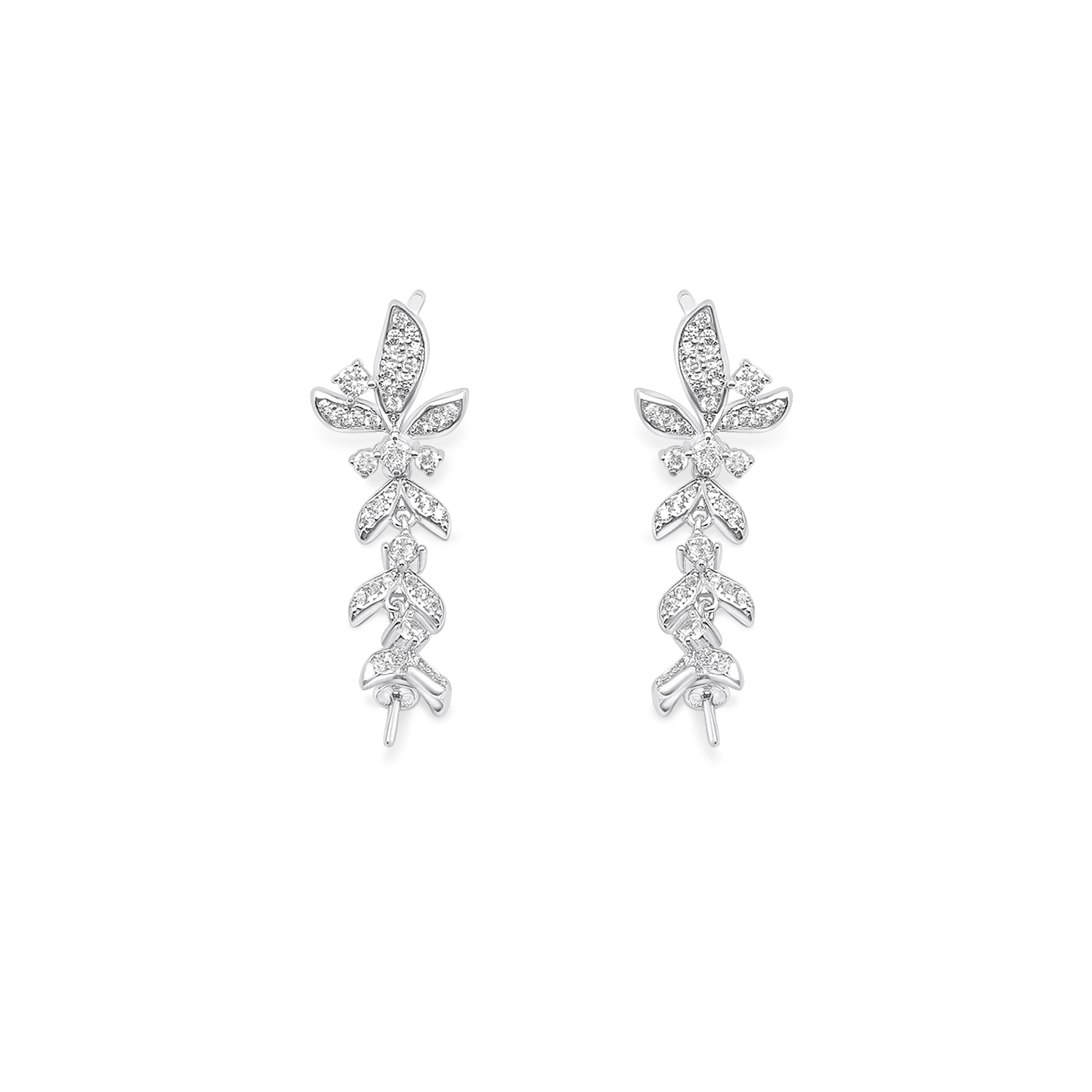 Dangle Earring Bails 925 Silver for Pearl SC134