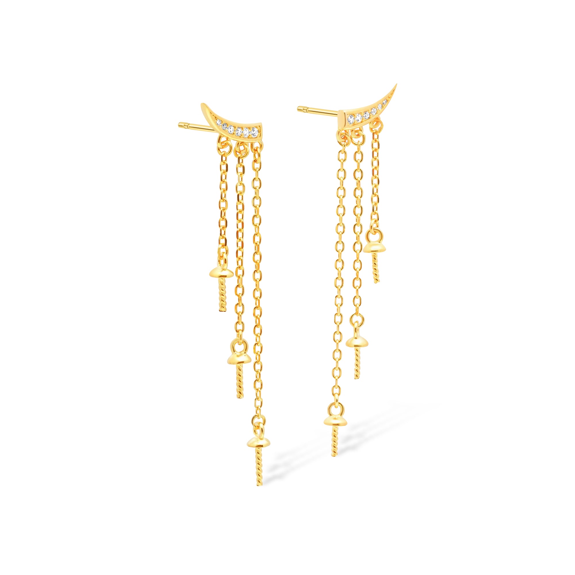 Dangle Earring Bails 925 Silver for Pearl SC141