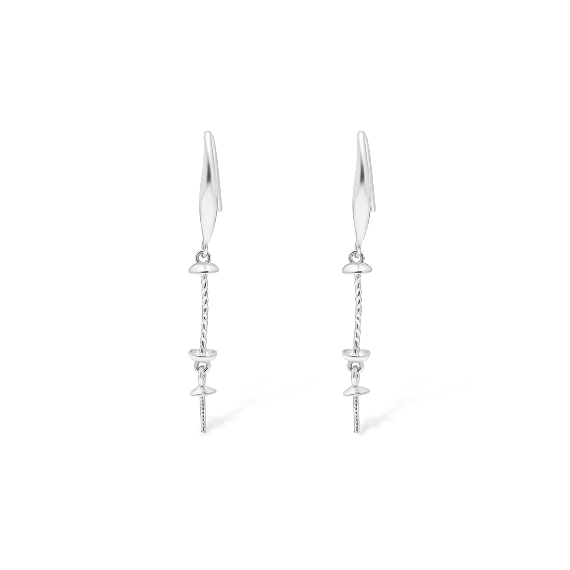 Dangle Earring Bails 925 Silver for Pearl SC142/SC142G