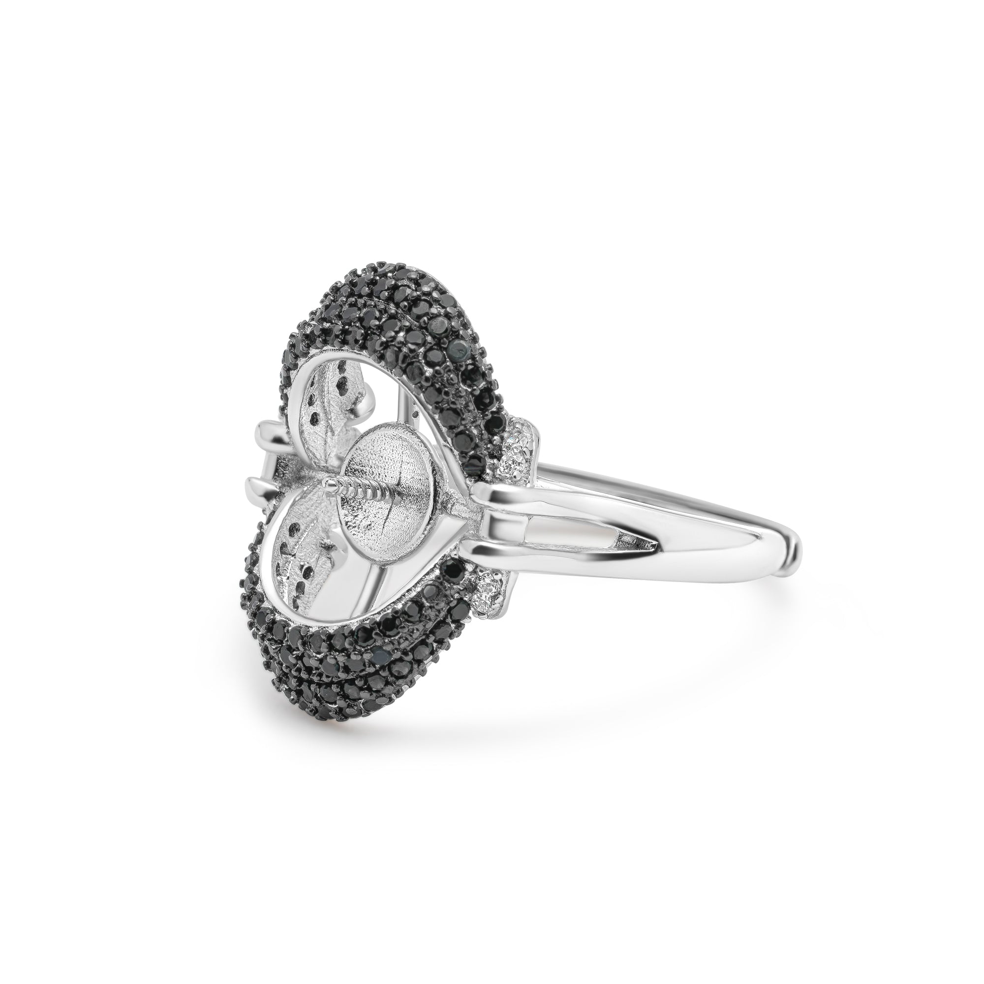 Adjustable Ring 925 Silver for pearl SC177